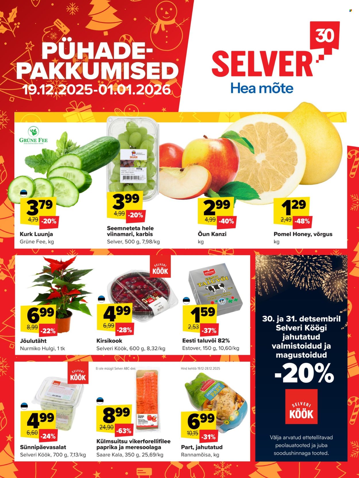 selver - Selver kliendileht - Nädala Parim Hind (19.12.2025 - 1.01.2026)