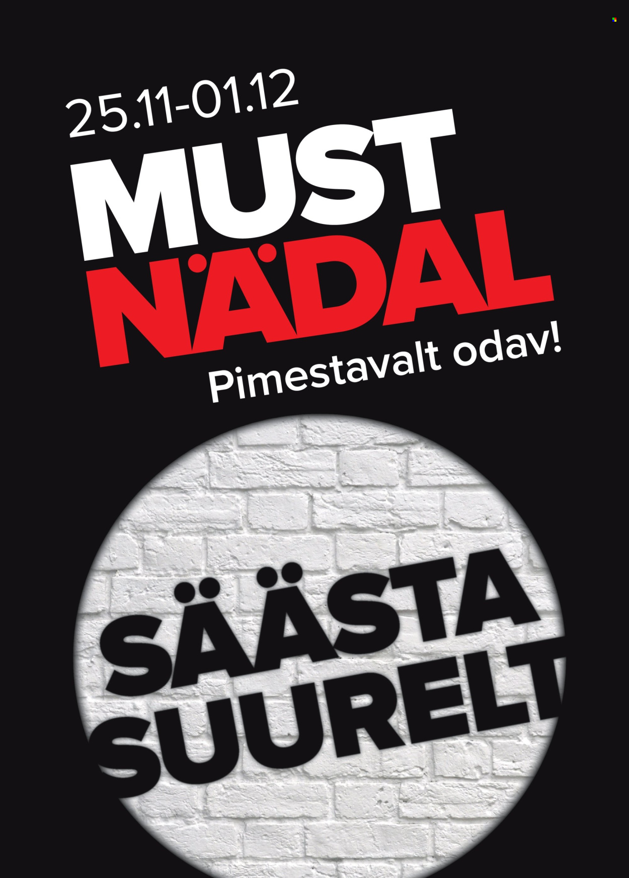 maxima - Maxima kliendileht - Must nädal Maximas! (25.11 - 1.12.2025)