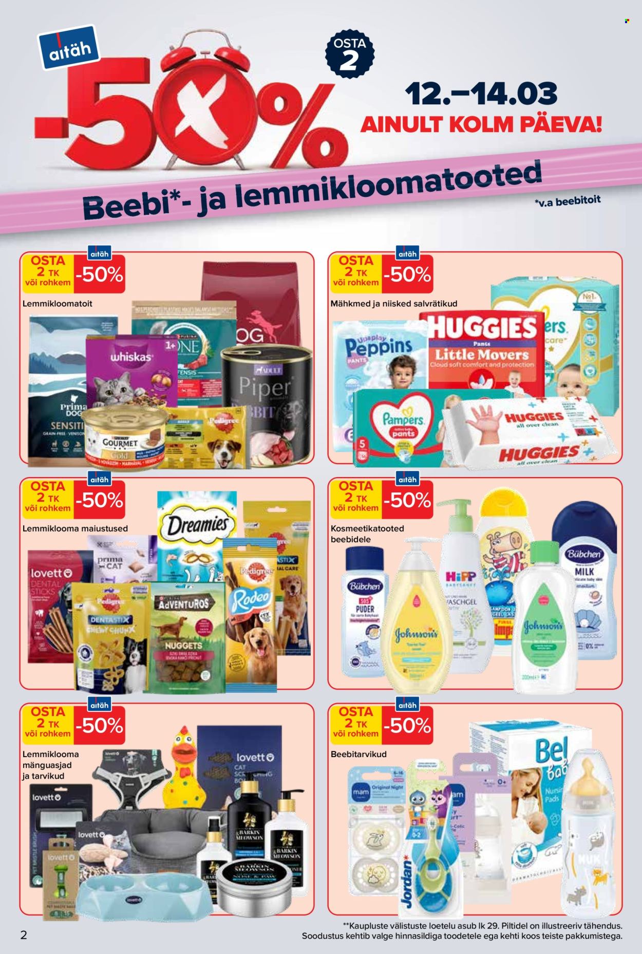 maxima - Maxima kliendileht - -50% Beebi- ja lemmikloomatooted (12.03 - 14.03.2026)