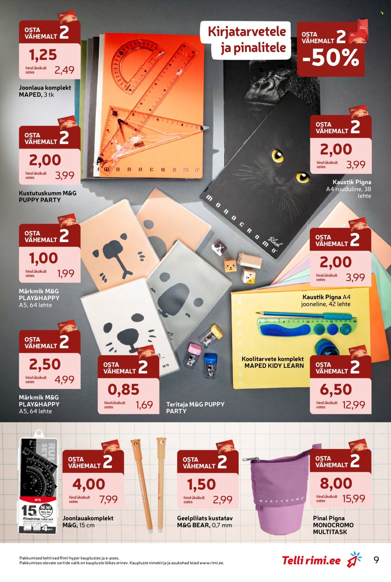 rimi - Rimi kliendileht - Tagasi kooli! (28.07 - 7.09.2026) - page: 9