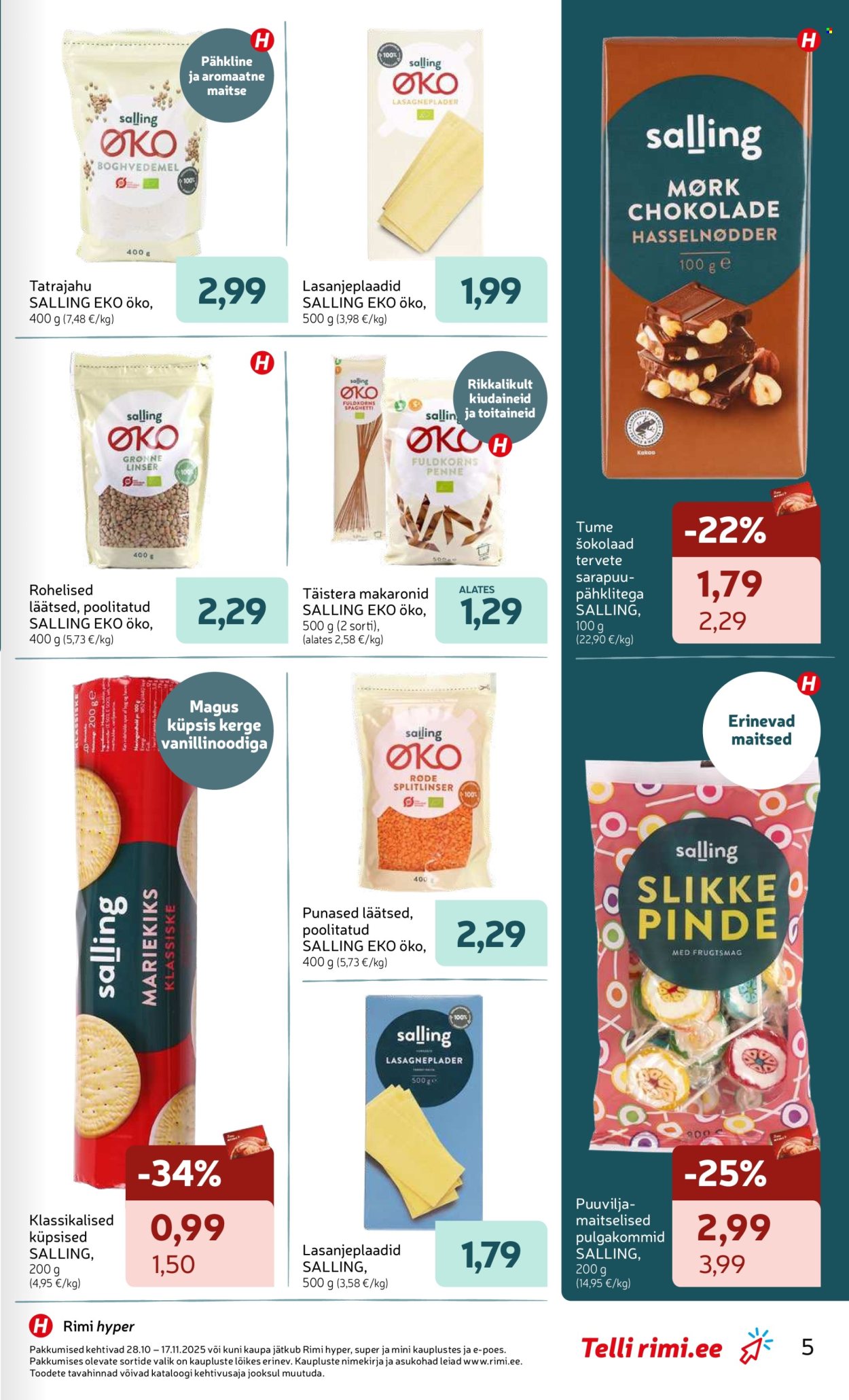 rimi - Rimi kliendileht - Sallingu tootekataloog – uus nimi igapäevaste toodete valikus (28.10 - 17.11.2025) - page: 5