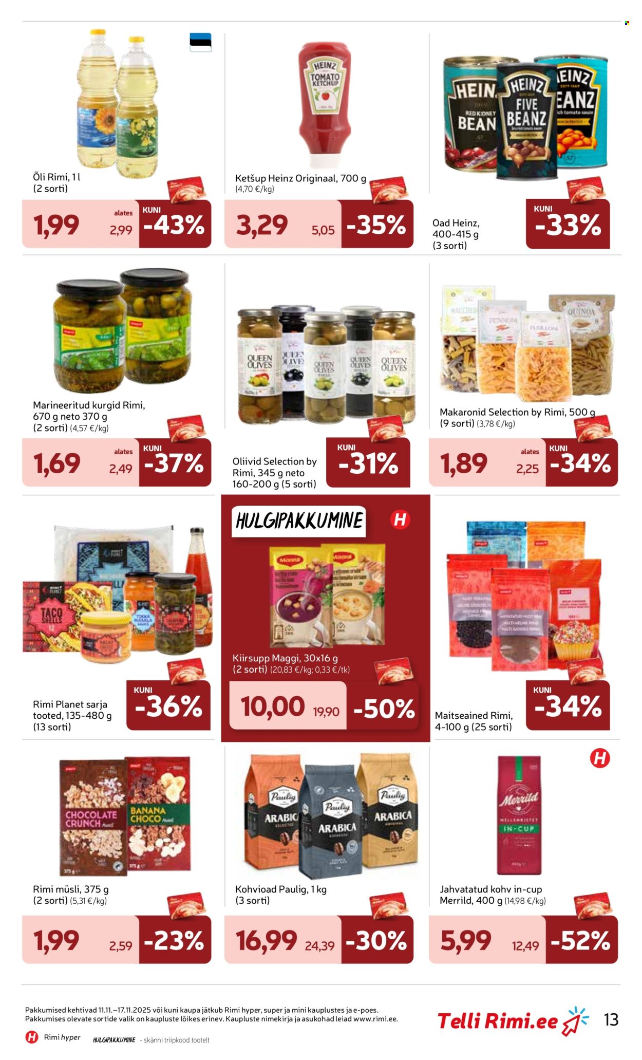 rimi - Rimi kliendileht - Kliendileht (11.11 - 17.11.2025) - page: 13
