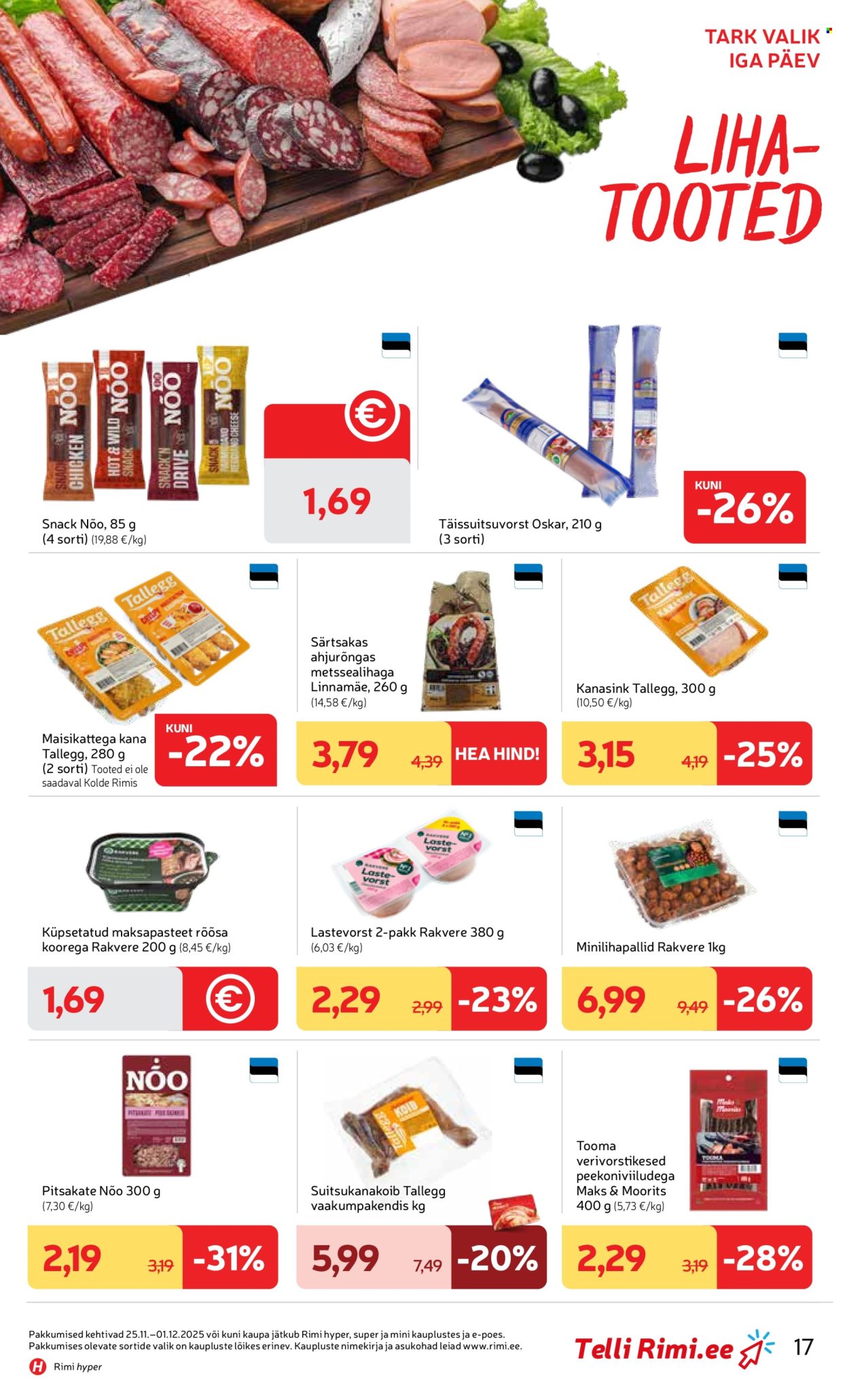 rimi - Rimi kliendileht - Kliendileht (25.11 - 1.12.2025) - page: 17