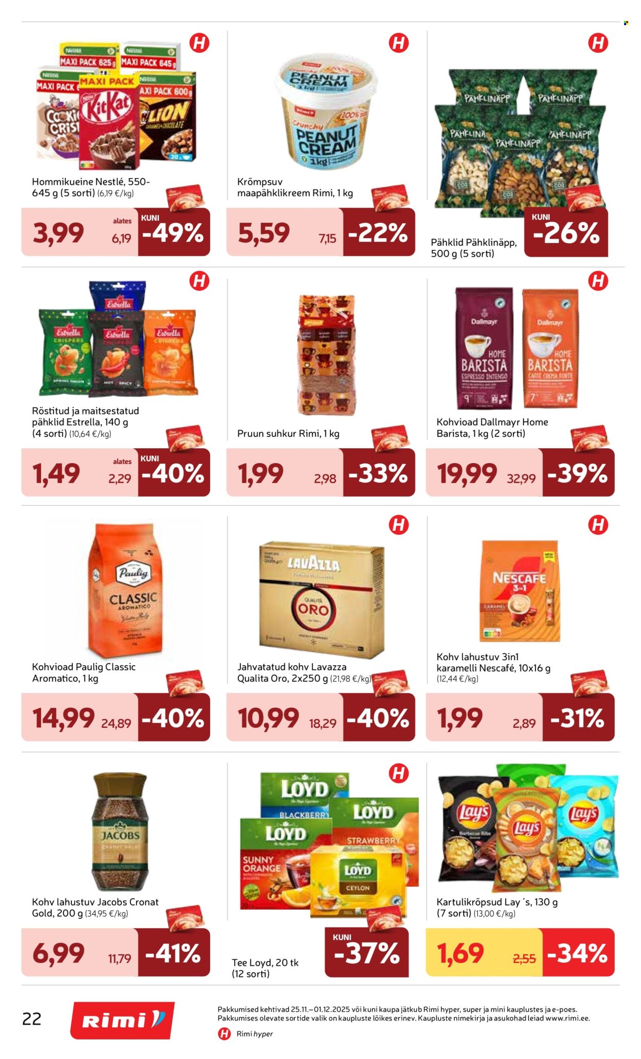 rimi - Rimi kliendileht - Kliendileht (25.11 - 1.12.2025) - page: 22