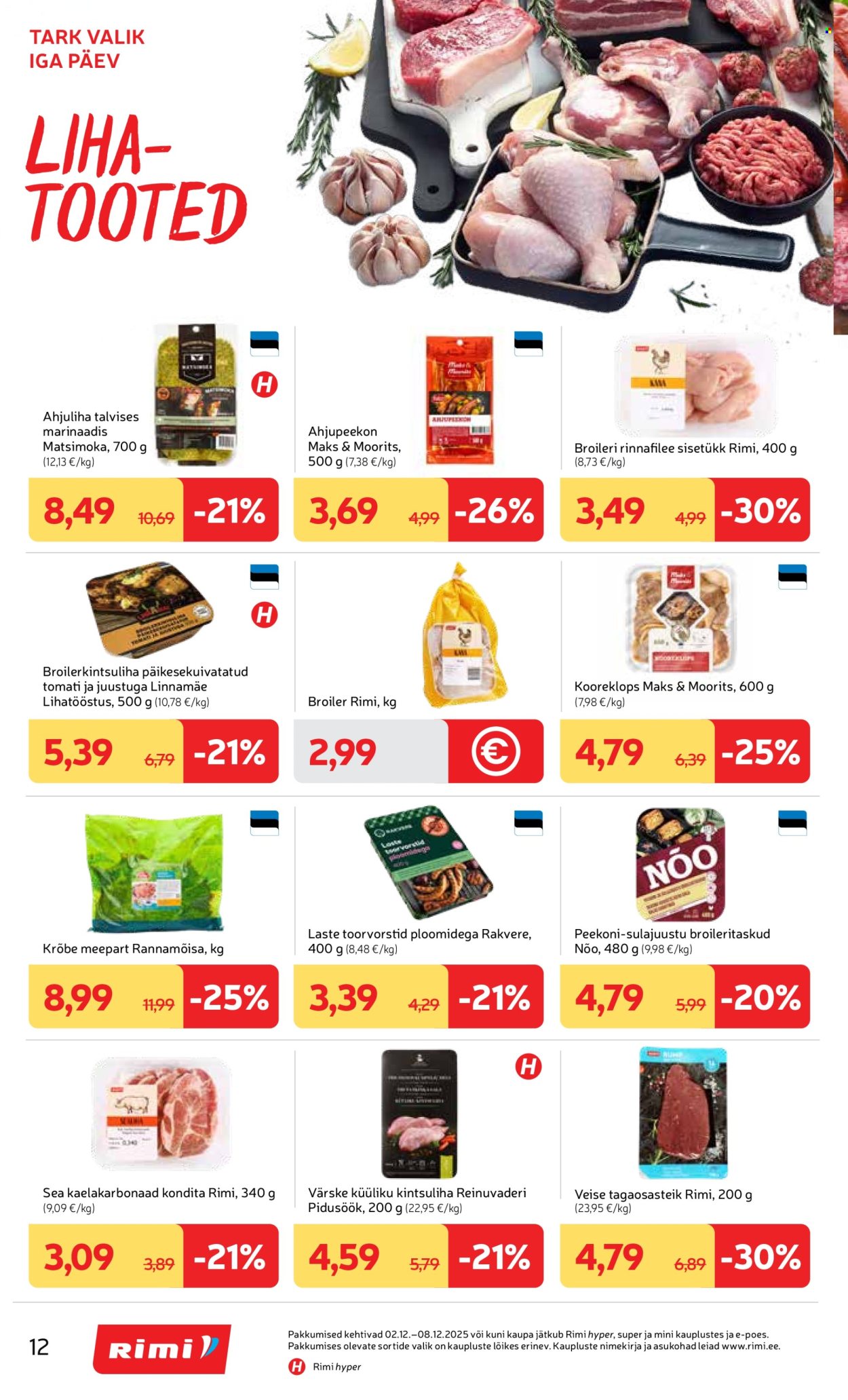 rimi - Rimi kliendileht - Kliendileht (2.12 - 8.12.2025) - page: 12