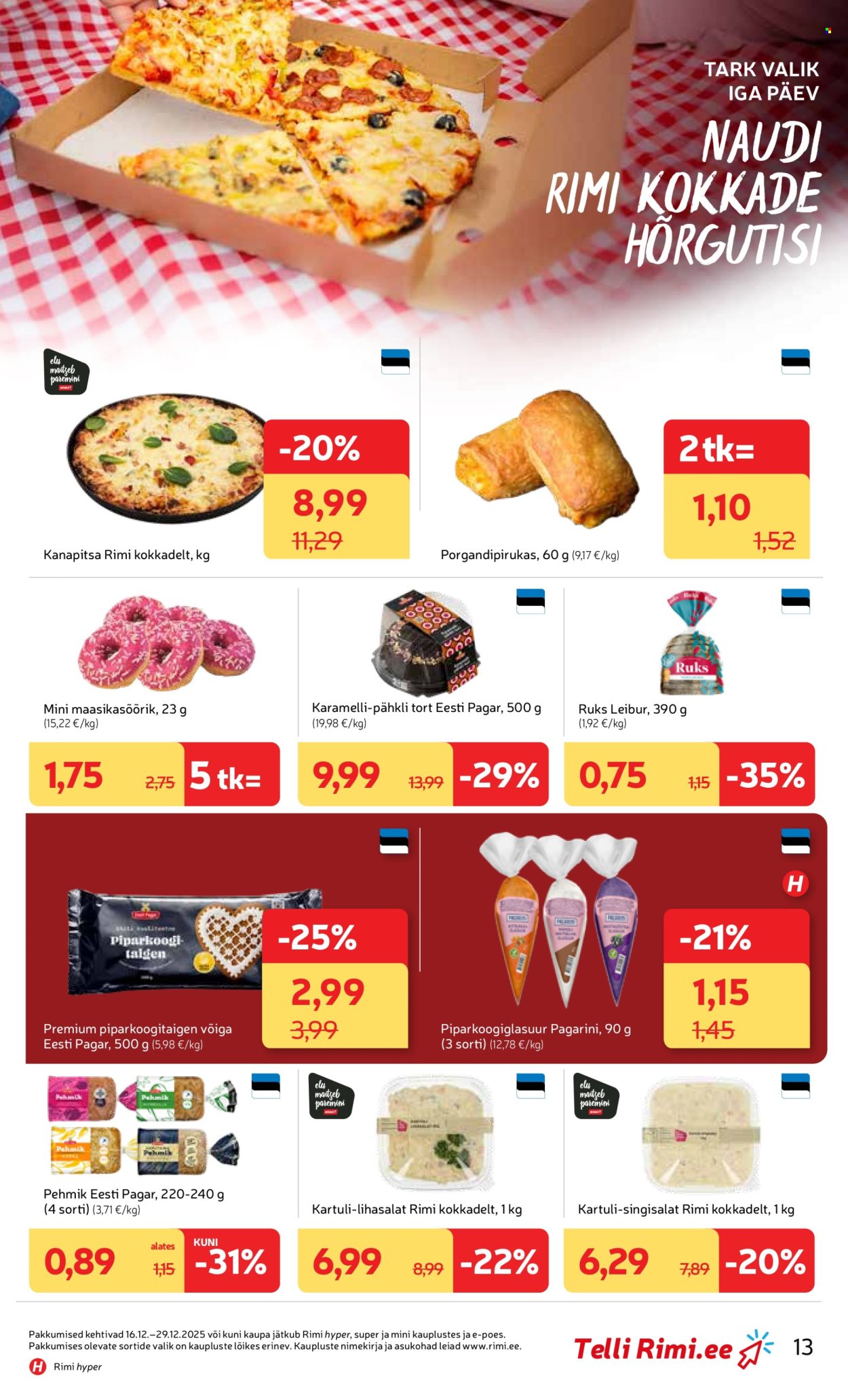 rimi - Rimi kliendileht - Kliendileht (16.12 - 29.12.2025) - page: 13