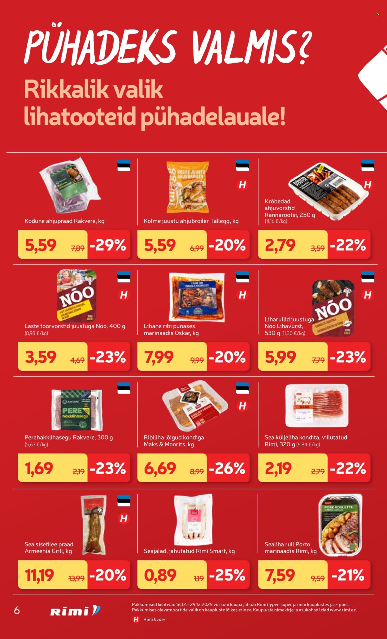 rimi - Rimi kliendileht - Kliendileht (16.12 - 29.12.2025) - page: 6