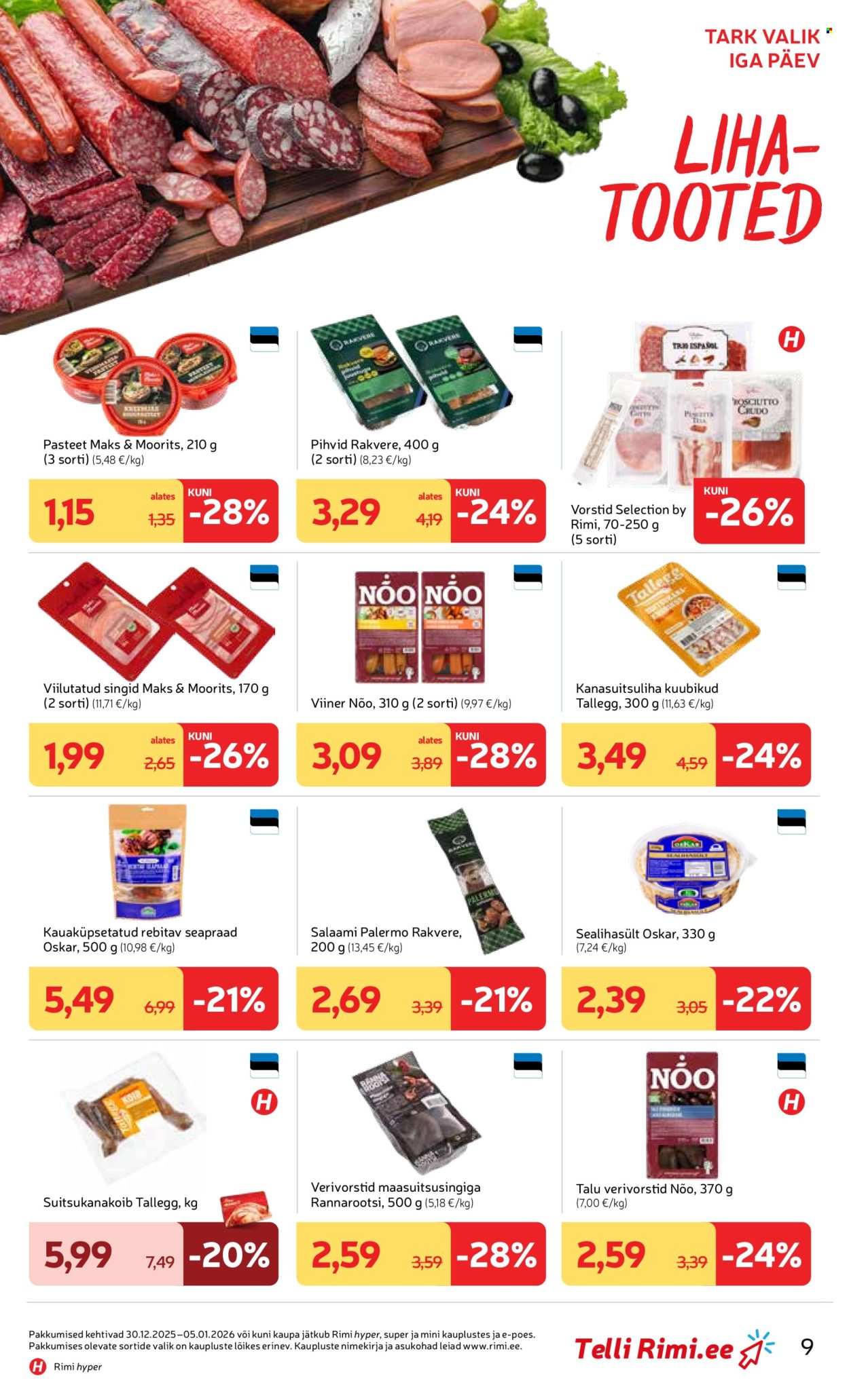 rimi - Rimi kliendileht - Kliendileht (30.12.2025 - 5.01.2026) - page: 9