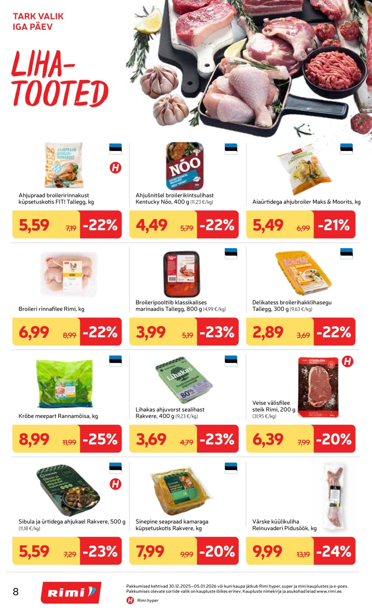 rimi - Rimi kliendileht - Kliendileht (30.12.2025 - 5.01.2026) - page: 8