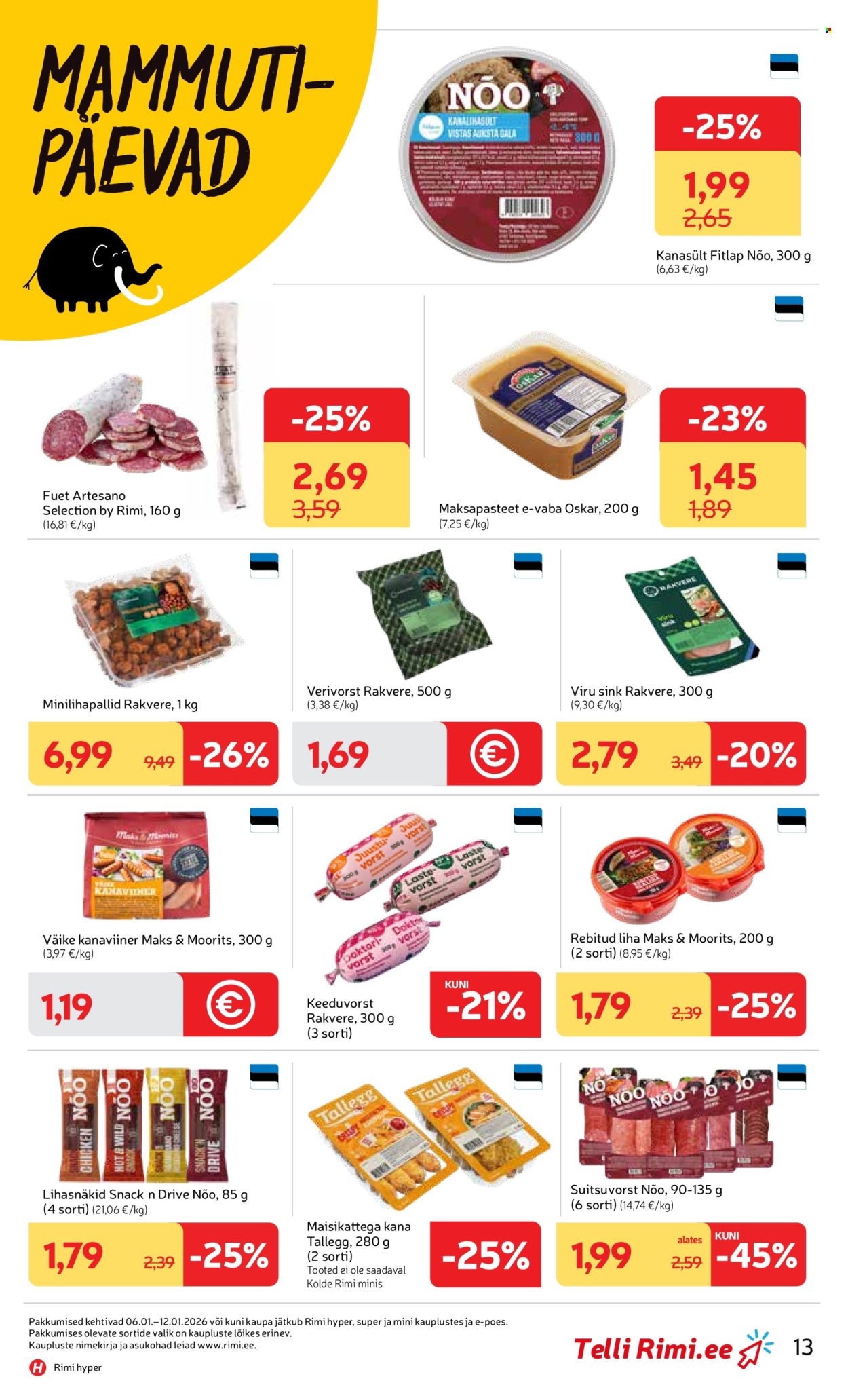 rimi - Rimi kliendileht - Kliendileht (5.01 - 12.01.2026) - page: 13