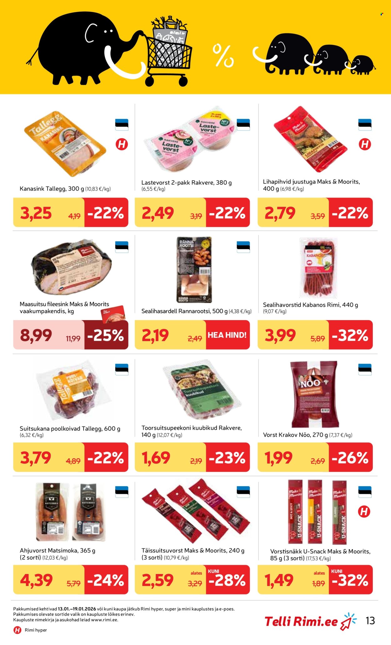 rimi - Rimi kliendileht - Kliendileht (13.01 - 19.01.2026) - page: 13