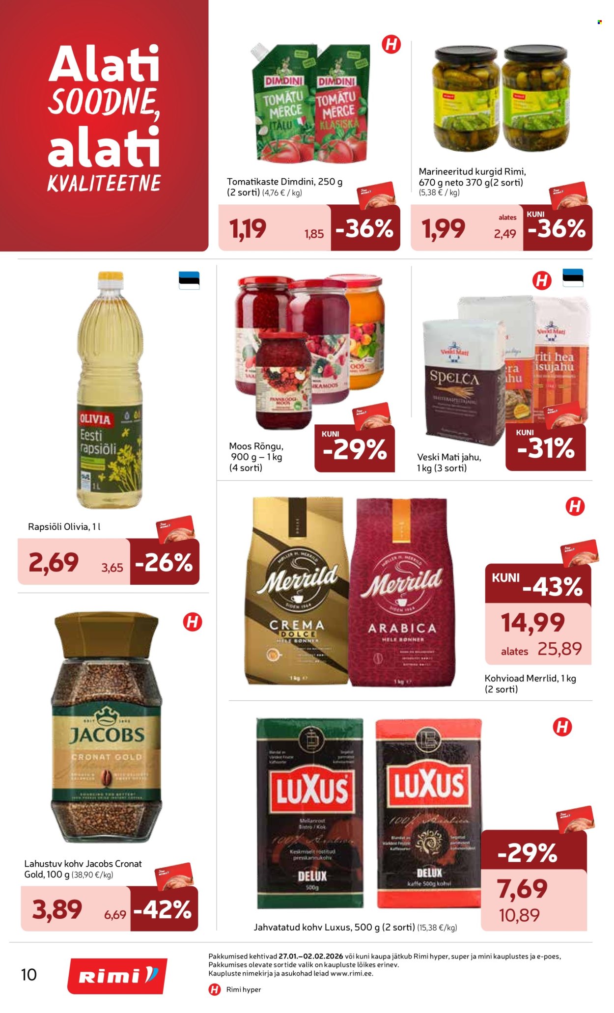rimi - Rimi kliendileht - Kliendileht (27.01 - 2.02.2026) - page: 10