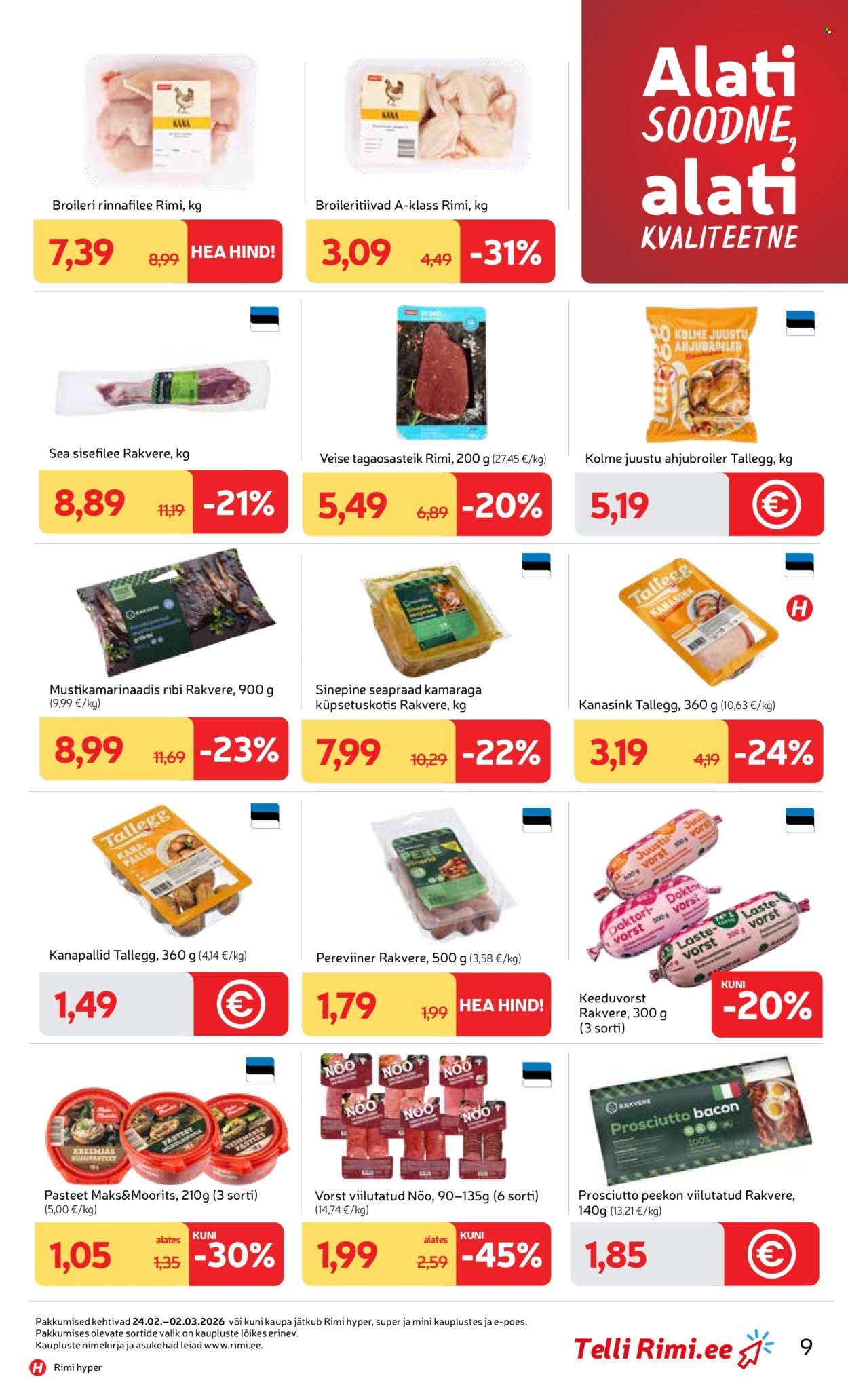rimi - Rimi kliendileht - Kliendileht (24.02 - 3.03.2026) - page: 9