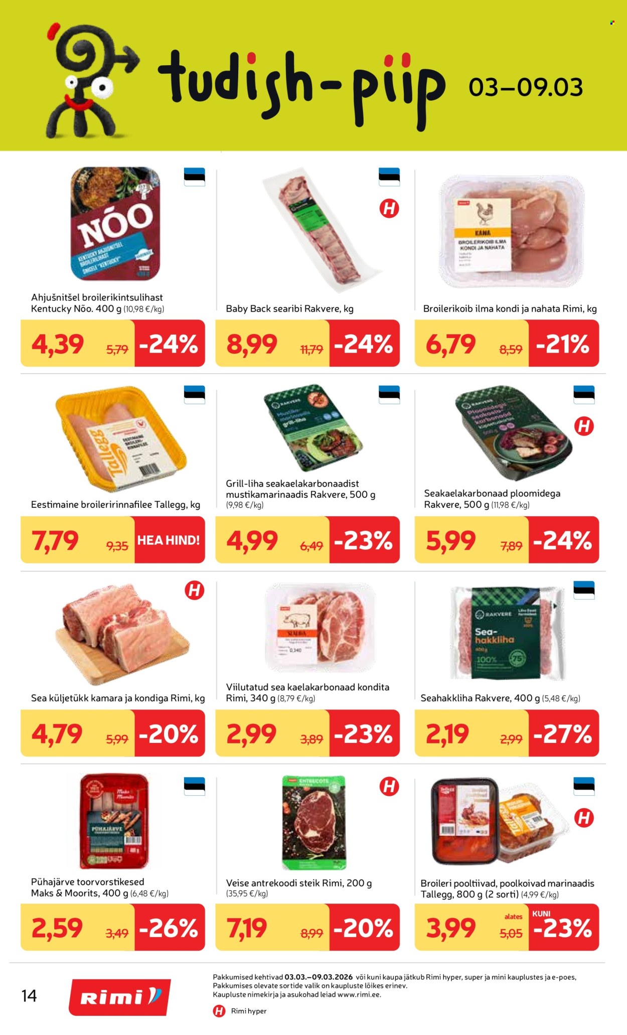 rimi - Rimi kliendileht - Kliendileht (3.03 - 9.03.2026) - page: 14