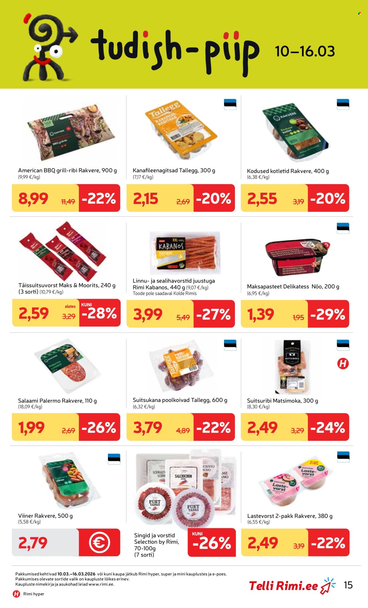 rimi - Rimi kliendileht - Kliendileht (10.03 - 16.03.2026) - page: 15