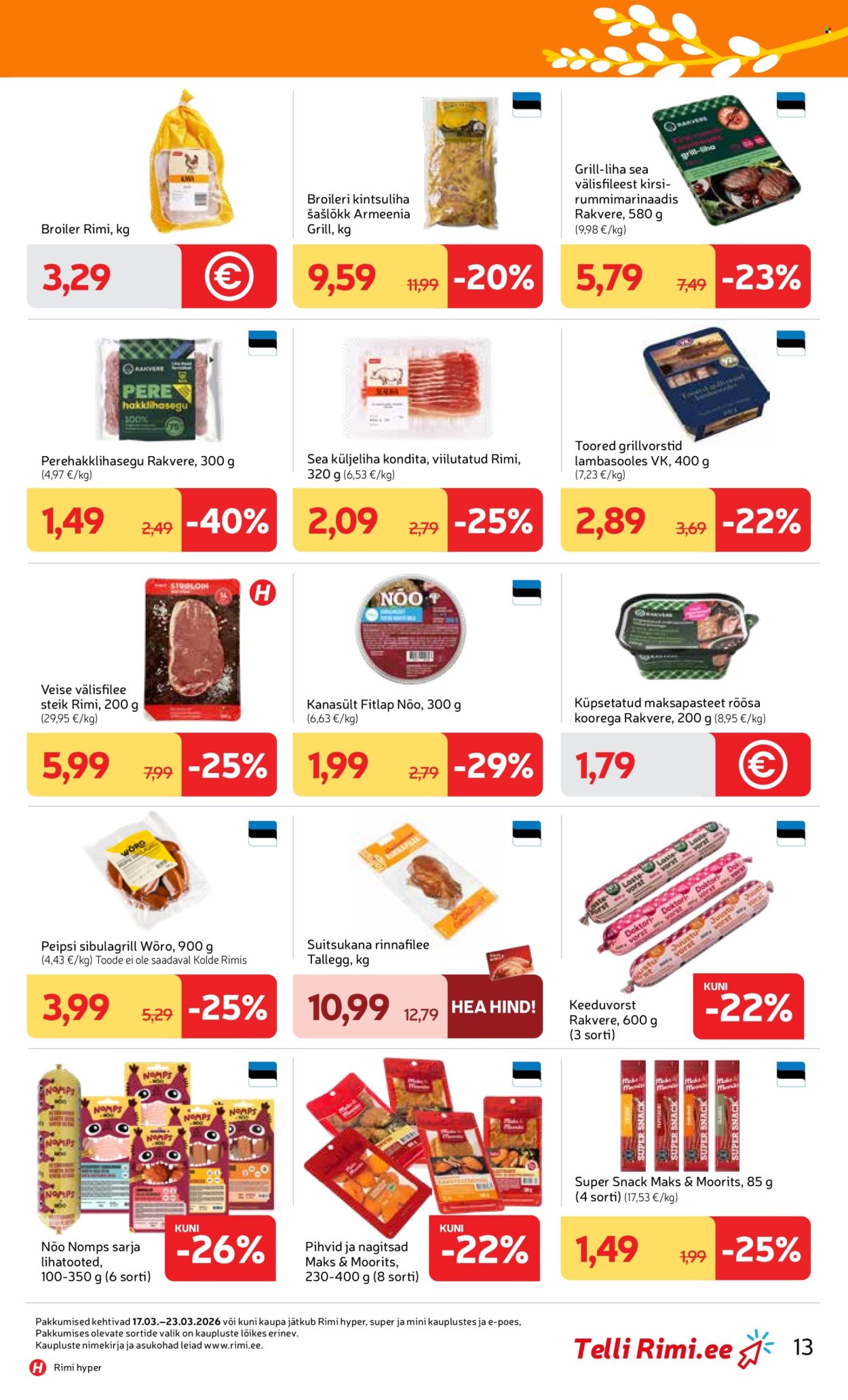 rimi - Rimi kliendileht - Kliendileht (17.03 - 23.03.2026) - page: 13
