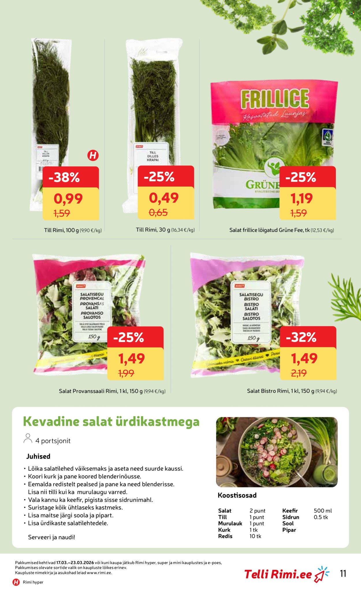 rimi - Rimi kliendileht - Kliendileht (17.03 - 23.03.2026) - page: 11