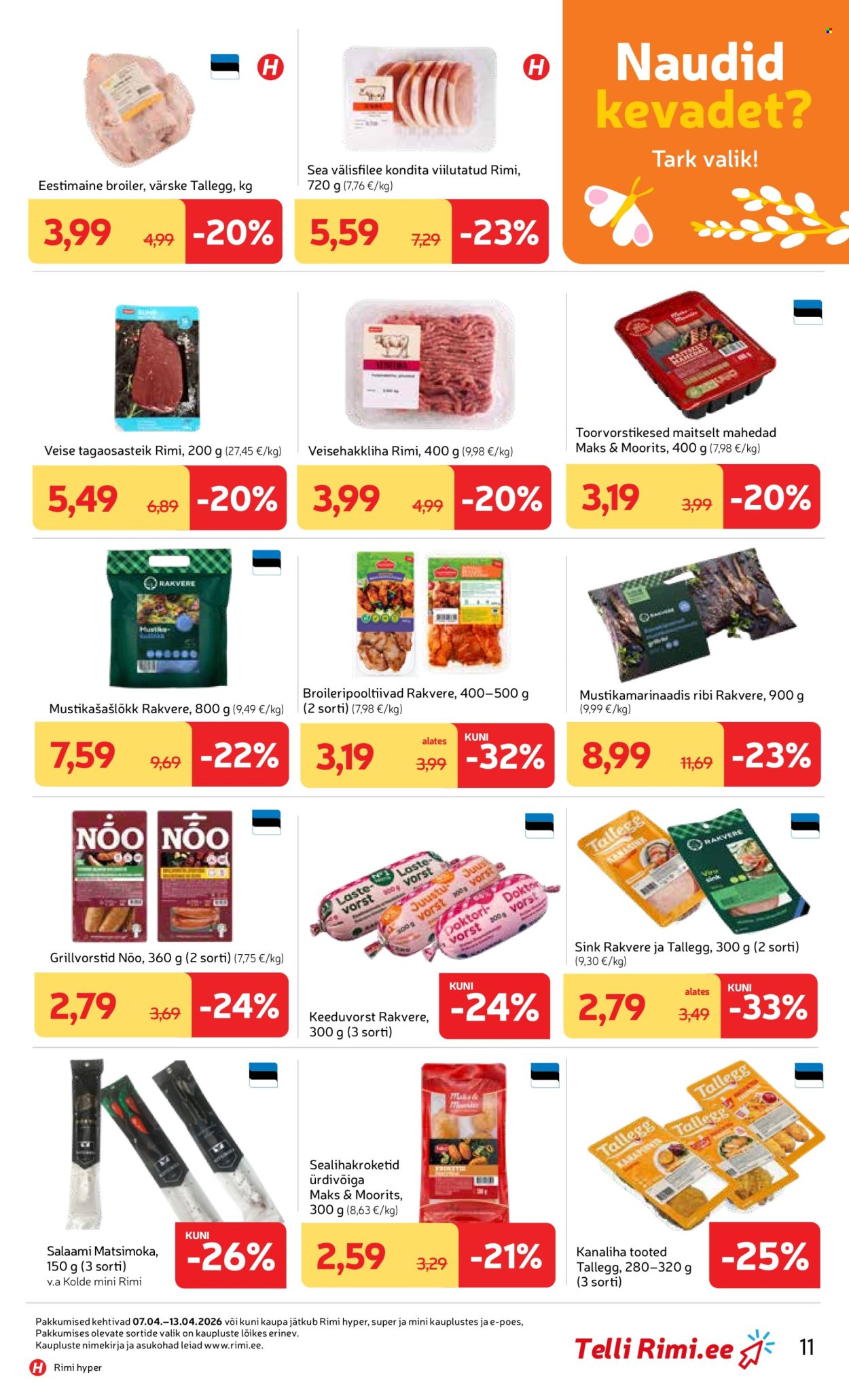 rimi - Rimi kliendileht - Kliendileht (7.04 - 13.04.2026) - page: 11