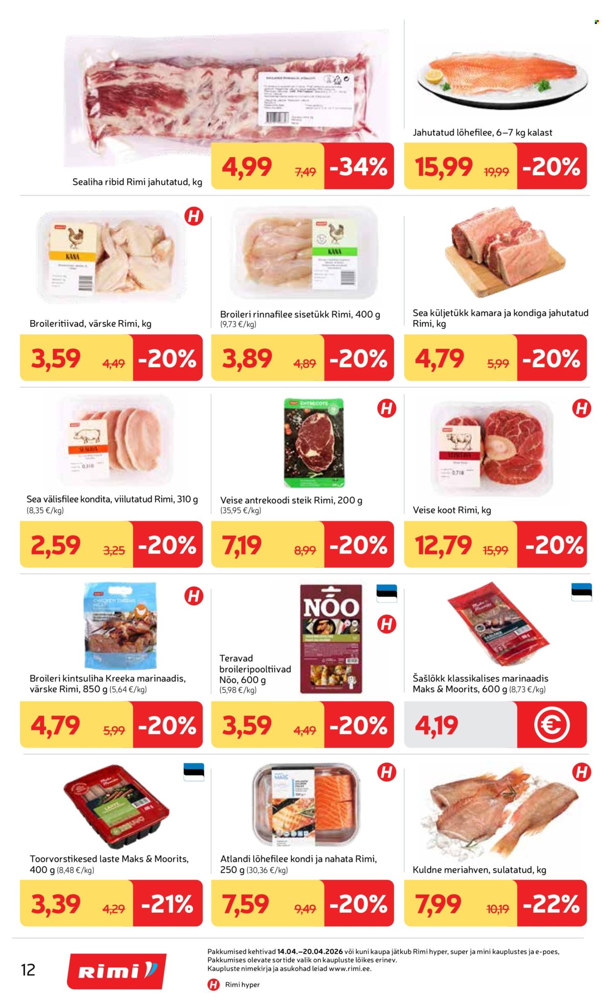 rimi - Rimi kliendileht - Kliendileht (14.04 - 20.04.2026) - page: 12