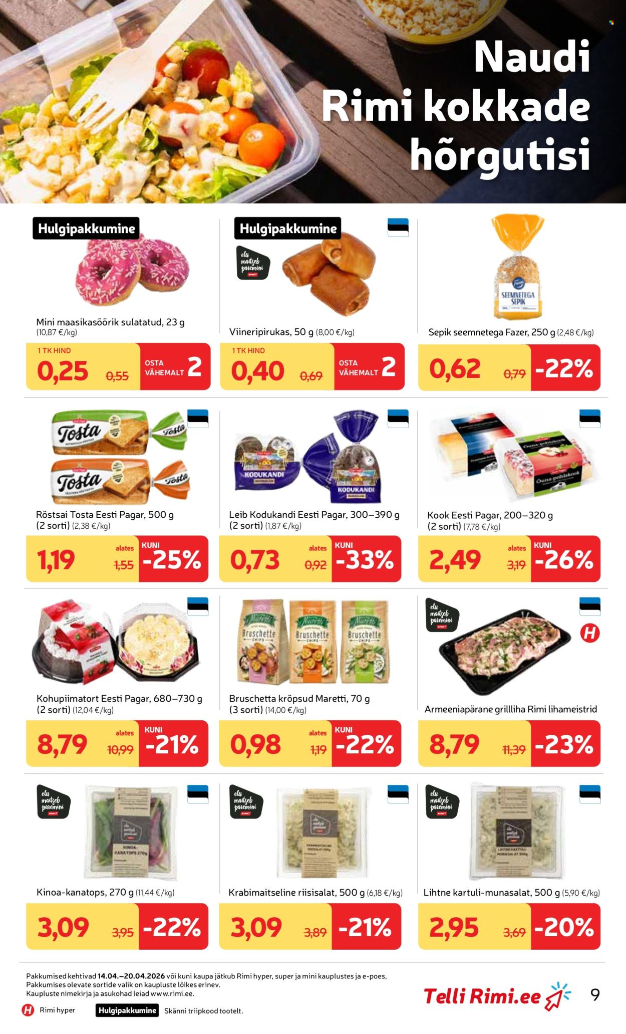 rimi - Rimi kliendileht - Kliendileht (14.04 - 20.04.2026) - page: 9