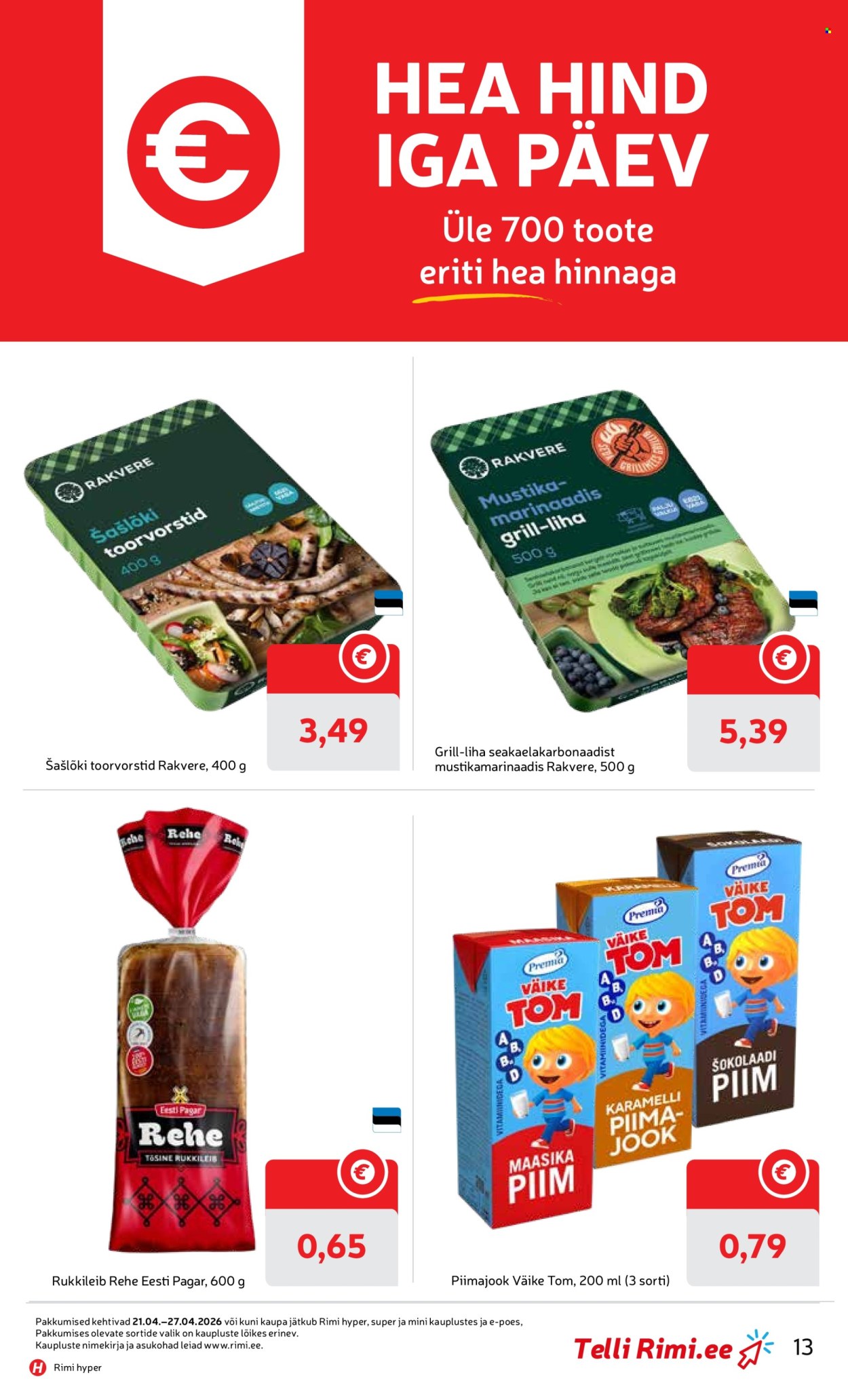 rimi - Rimi kliendileht - Kliendileht (21.04 - 27.04.2026) - page: 13