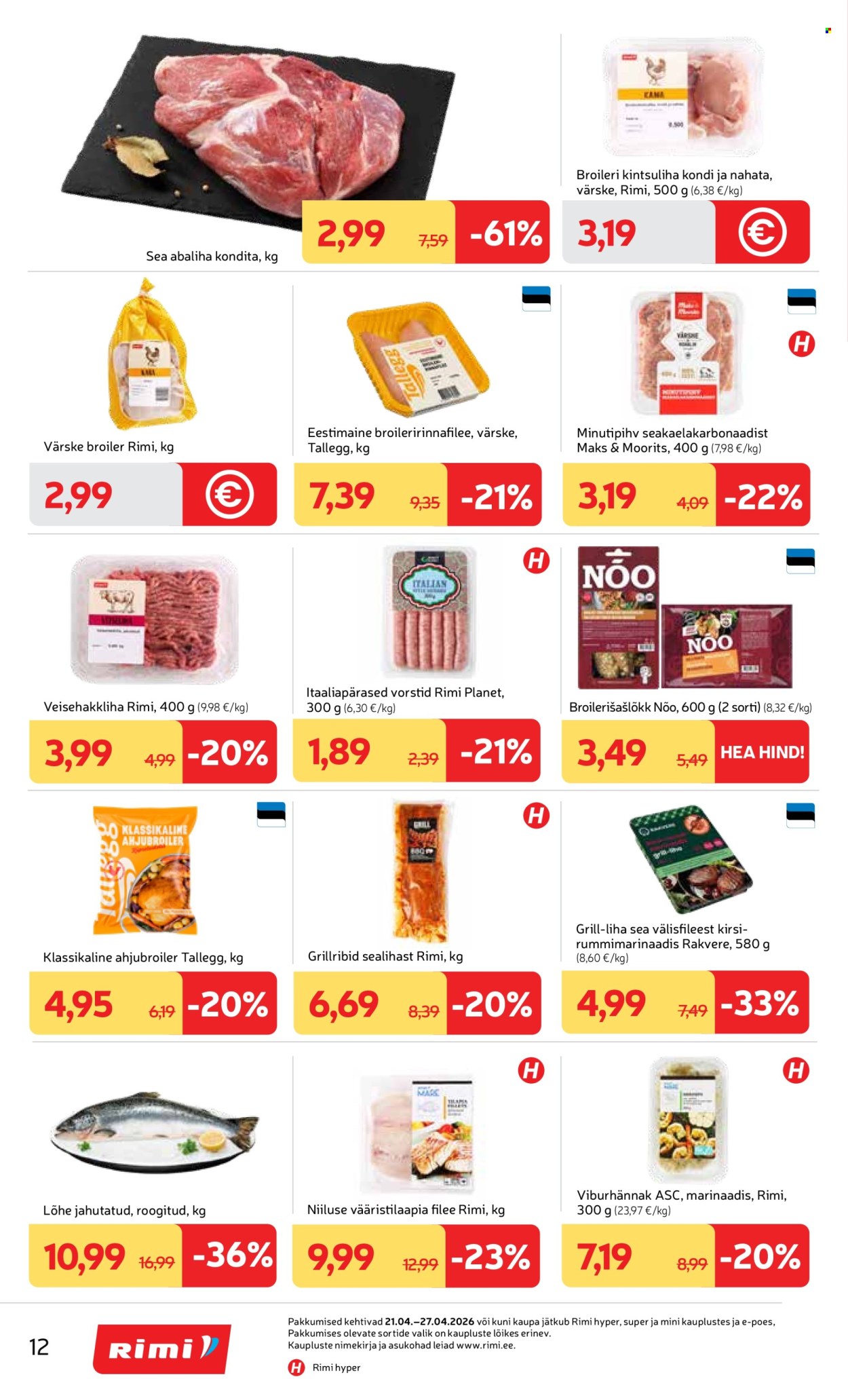 rimi - Rimi kliendileht - Kliendileht (21.04 - 27.04.2026) - page: 12