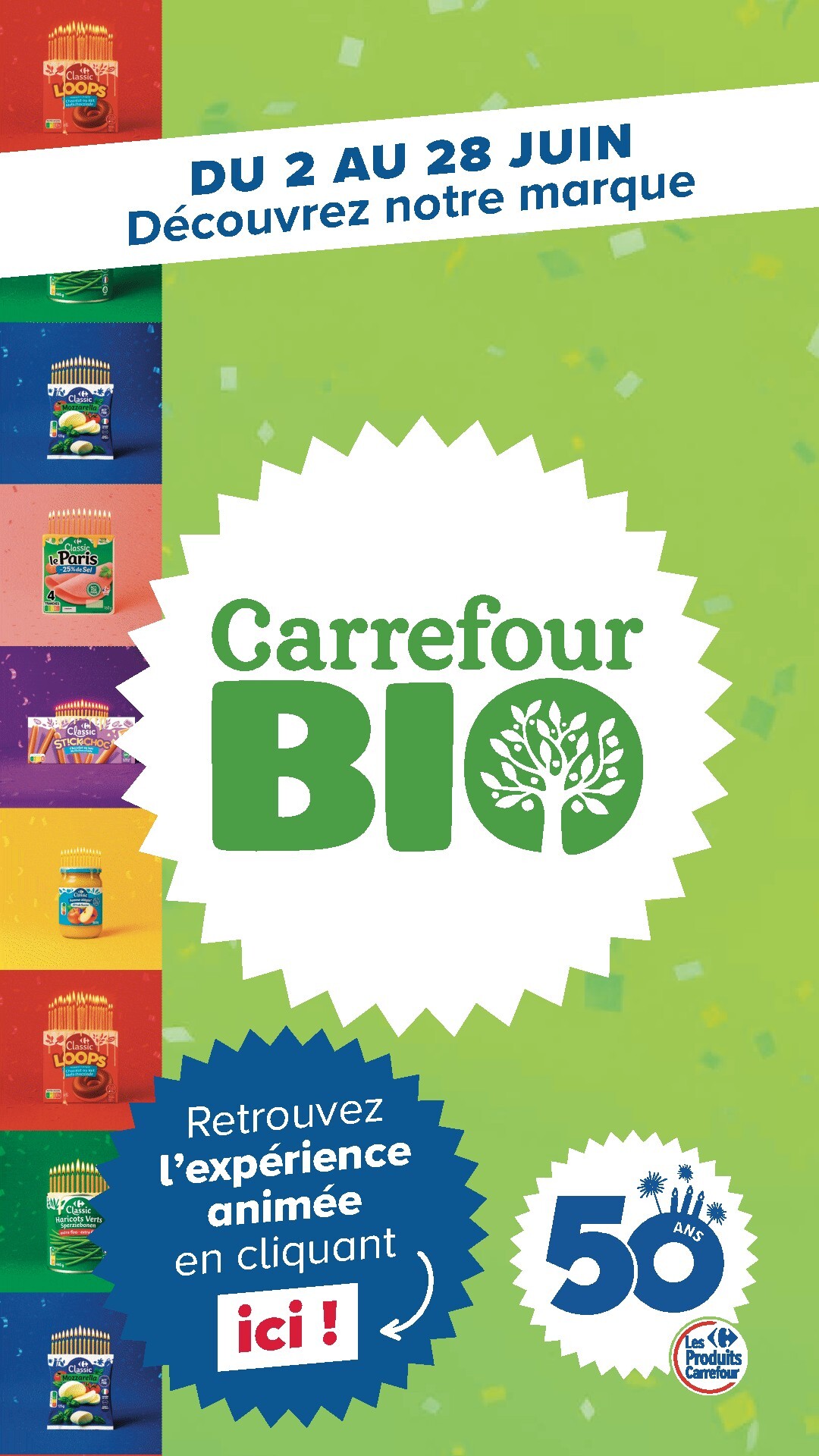 carrefour - Current Carrefour - Découvrez La Marque Bio leaflet valid from du mardi 02/06/2026 to du dimanche 28/06/2026