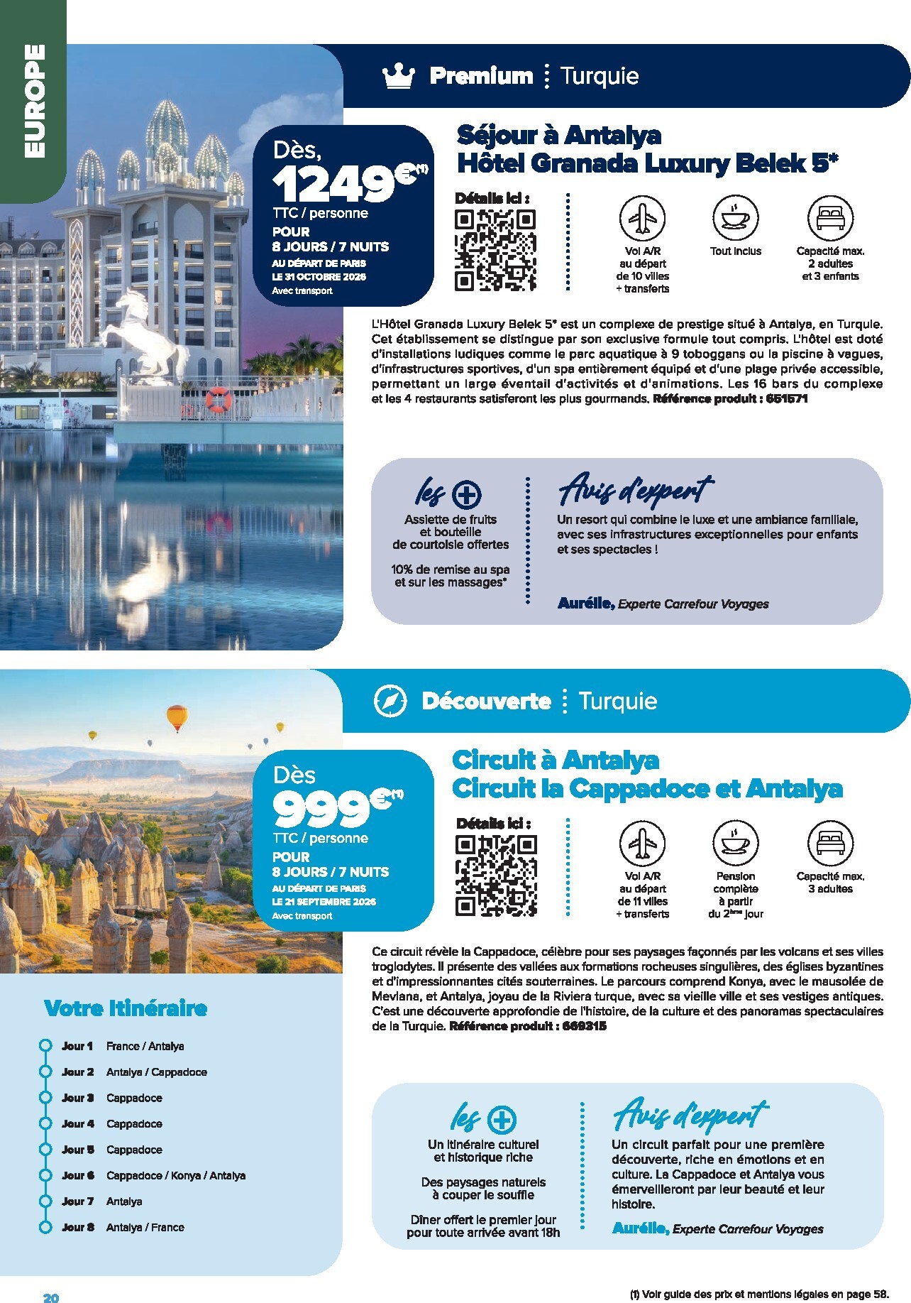 carrefour - Current Carrefour - Voyagez leaflet valid from de jeudi 01/01/2026 to du mardi 30/06/2026 - page: 20