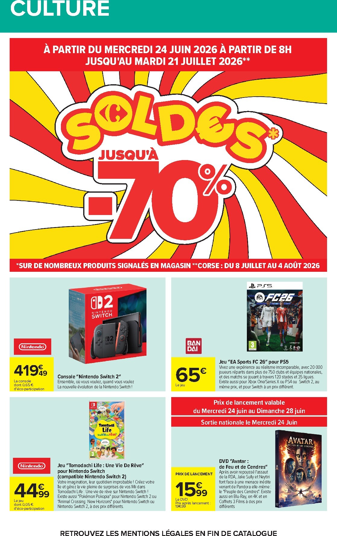 carrefour - Flyer Carrefour - Pique-Nique pour la semaine prochaine du du mardi 23/06/2026 au du lundi 06/07/2026 - page: 69