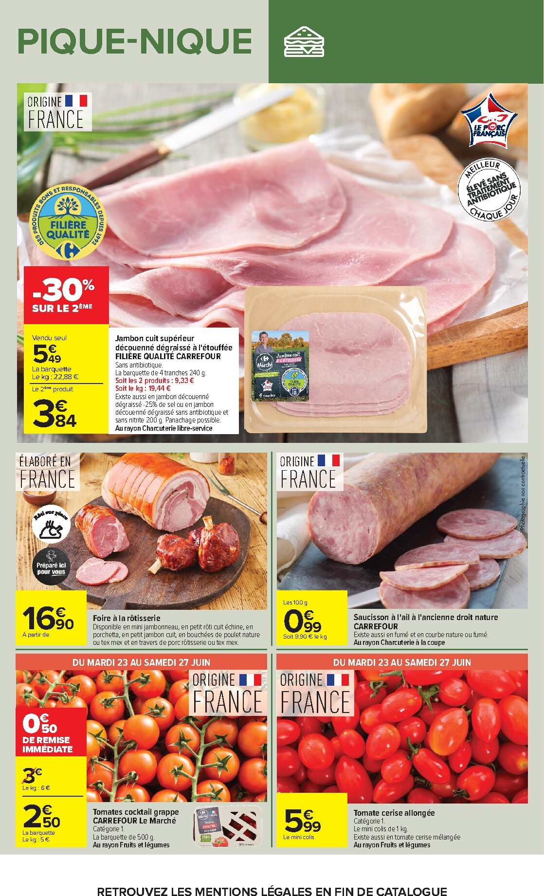 carrefour - Flyer Carrefour - Pique-Nique pour la semaine prochaine du du mardi 23/06/2026 au du lundi 06/07/2026 - page: 12