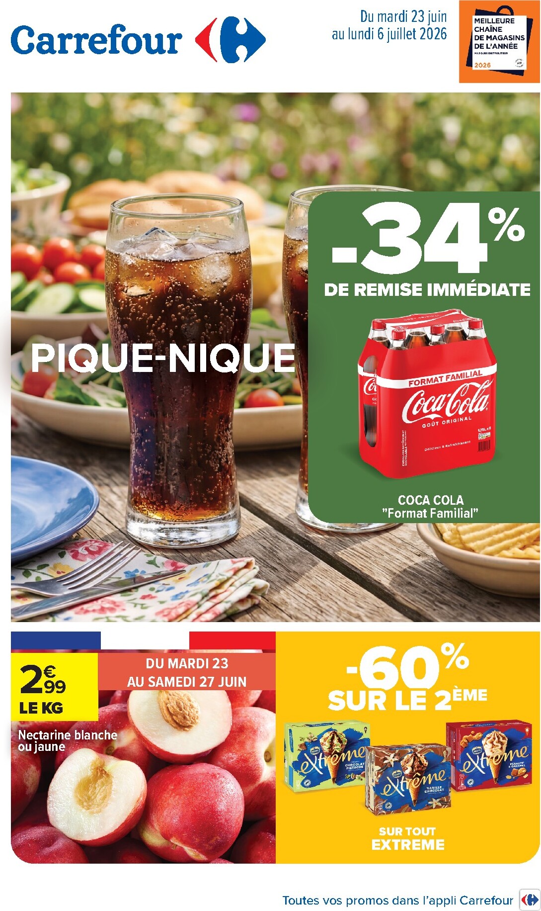carrefour - Flyer Carrefour - Pique-Nique pour la semaine prochaine du du mardi 23/06/2026 au du lundi 06/07/2026