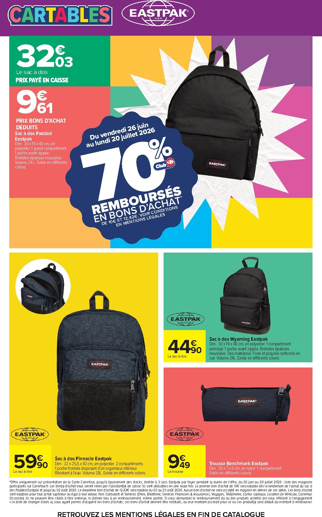 carrefour - Flyer Carrefour - L'été en transat, la rentrée dans le sac. pour la semaine prochaine du du mardi 30/06/2026 au du lundi 20/07/2026 - page: 12