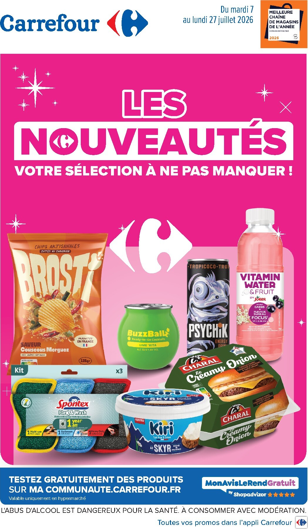 carrefour - Flyer Carrefour - LES NOUVEAUTÉS DE JUILLET pour la semaine prochaine du du mardi 07/07/2026 au du lundi 27/07/2026