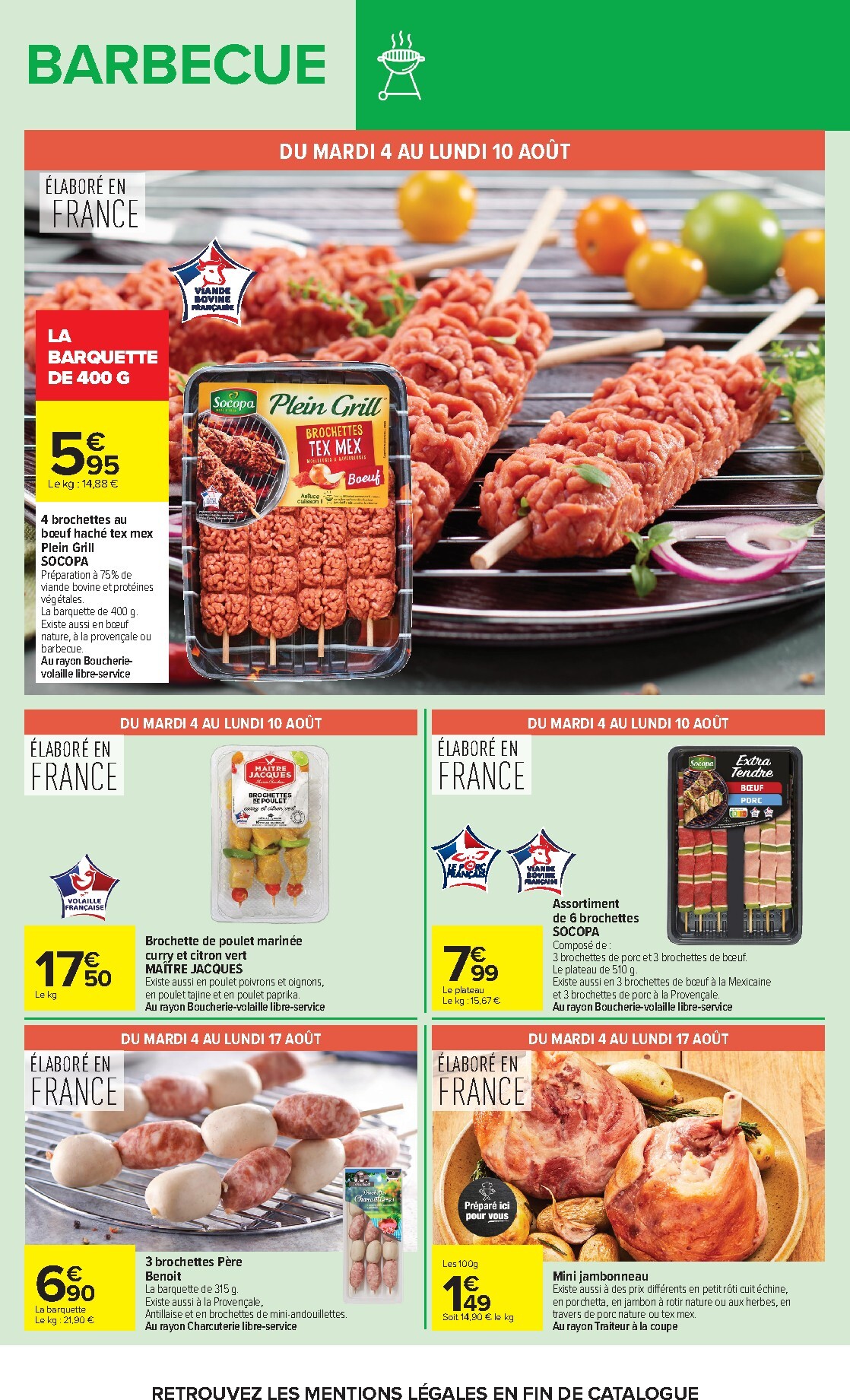 carrefour - Flyer Carrefour - Glaces & Barbecue pour la semaine prochaine du du mardi 04/08/2026 au du lundi 17/08/2026 - page: 10