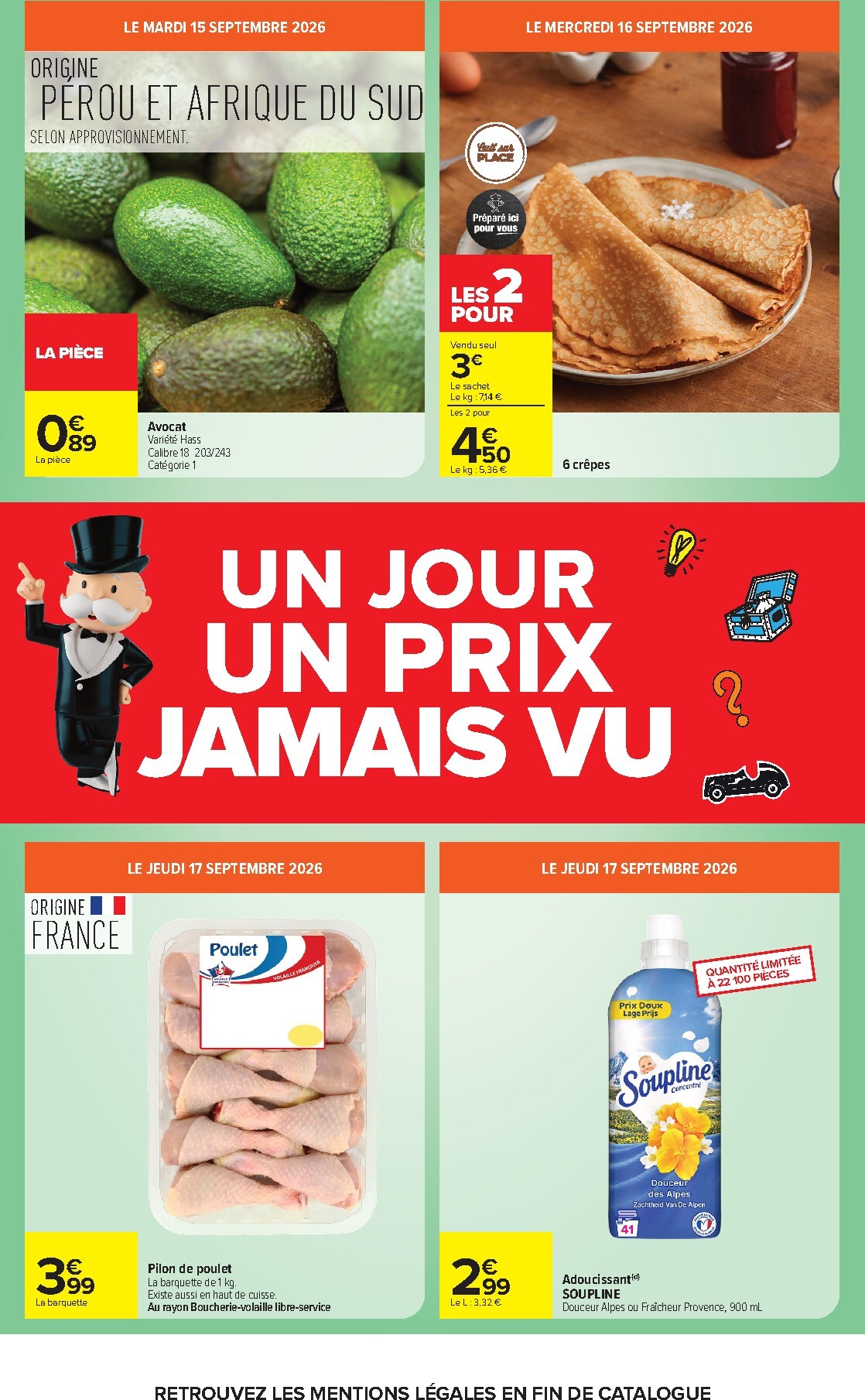 carrefour - Flyer Carrefour pour la semaine prochaine du du mardi 15/09/2026 au du lundi 28/09/2026 - page: 4