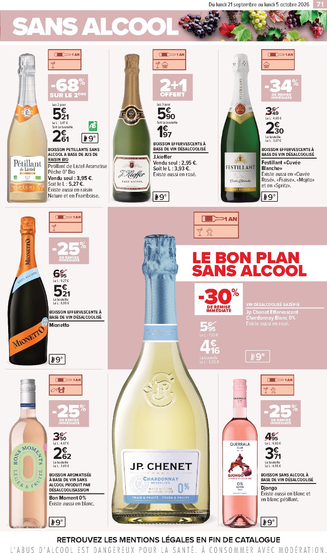 carrefour - Flyer Carrefour - Foire aux vins pour la semaine prochaine du du lundi 21/09/2026 au du lundi 05/10/2026 - page: 71