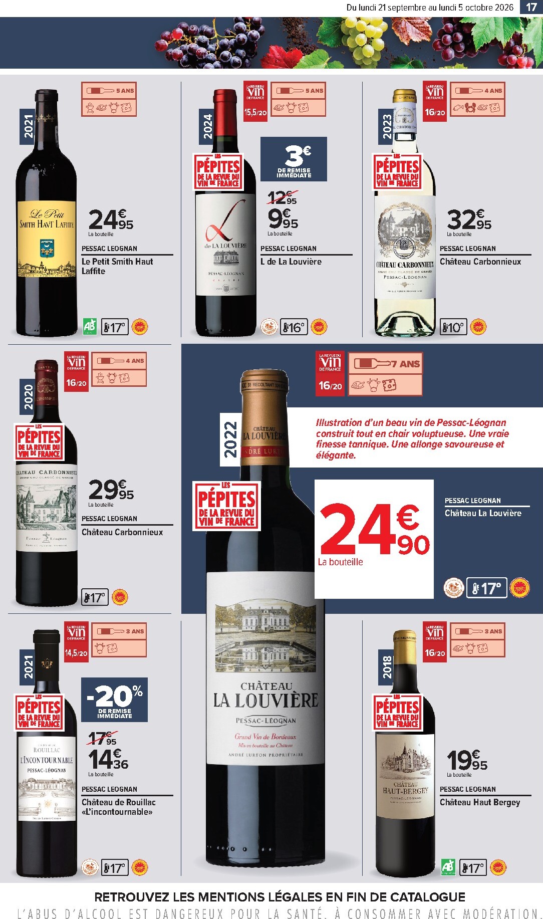carrefour - Flyer Carrefour - Foire aux vins pour la semaine prochaine du du lundi 21/09/2026 au du lundi 05/10/2026 - page: 17
