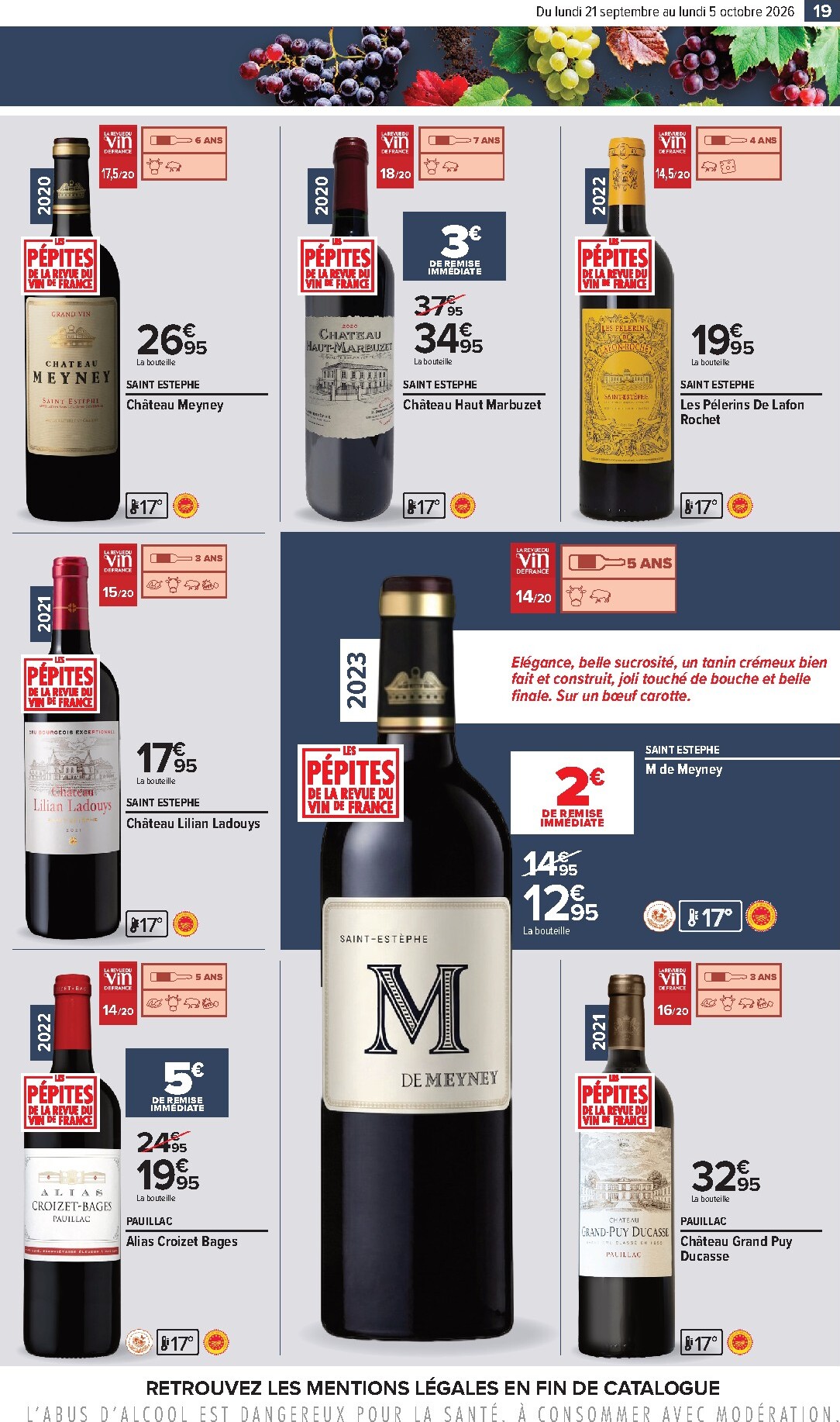carrefour - Flyer Carrefour - Foire aux vins pour la semaine prochaine du du lundi 21/09/2026 au du lundi 05/10/2026 - page: 19