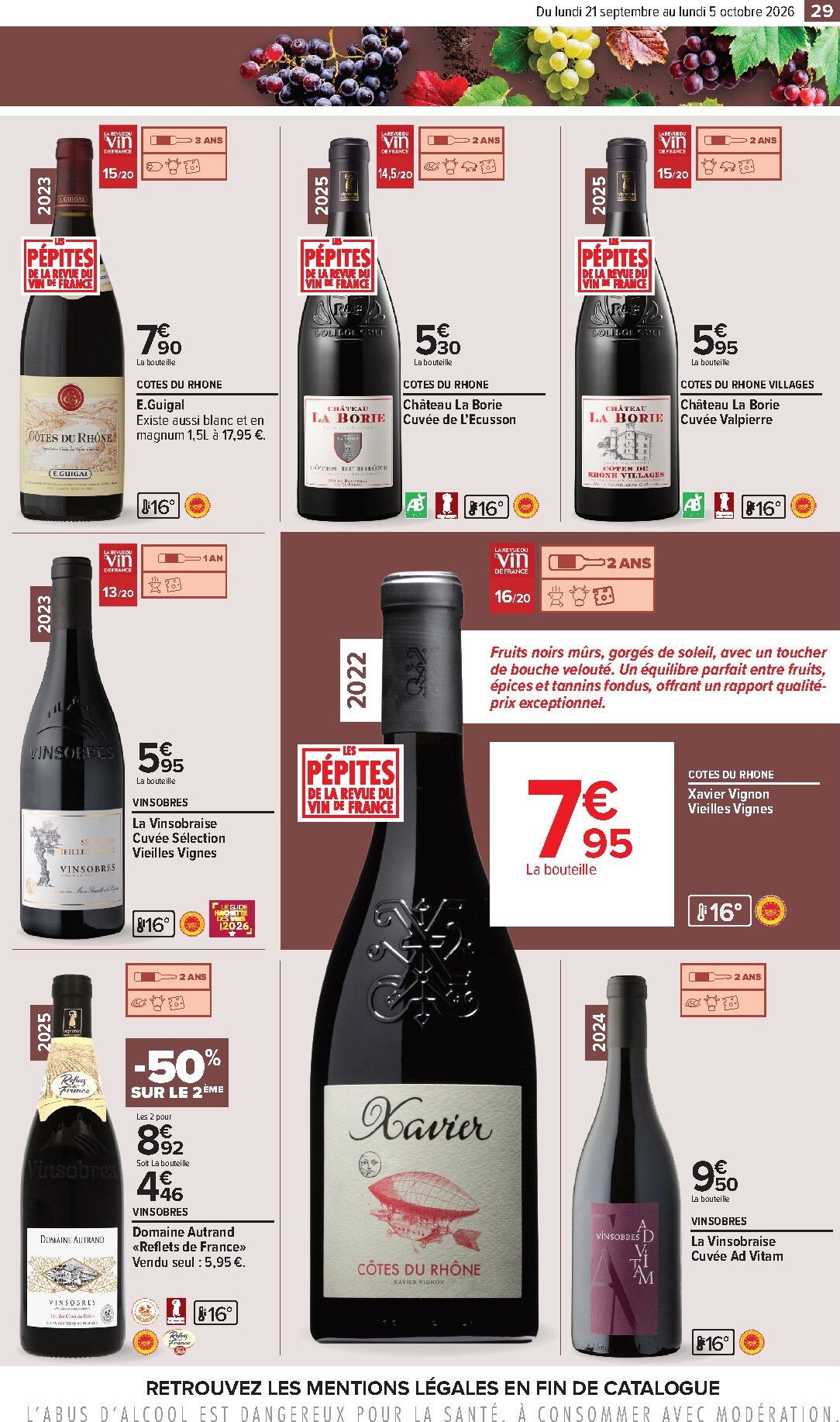 carrefour - Flyer Carrefour - Foire aux vins pour la semaine prochaine du du lundi 21/09/2026 au du lundi 05/10/2026 - page: 29