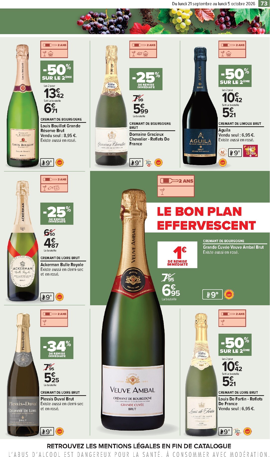carrefour - Flyer Carrefour - Foire aux vins pour la semaine prochaine du du lundi 21/09/2026 au du lundi 05/10/2026 - page: 73