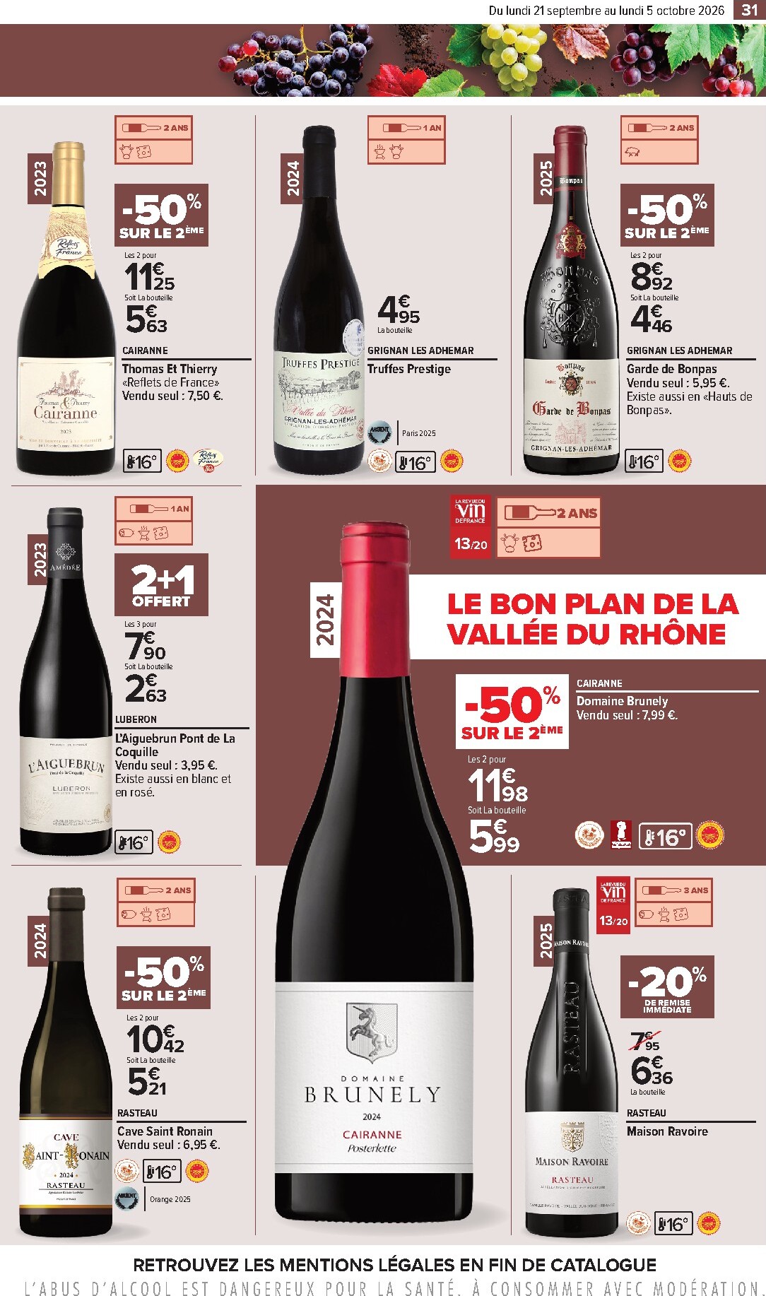 carrefour - Flyer Carrefour - Foire aux vins pour la semaine prochaine du du lundi 21/09/2026 au du lundi 05/10/2026 - page: 31
