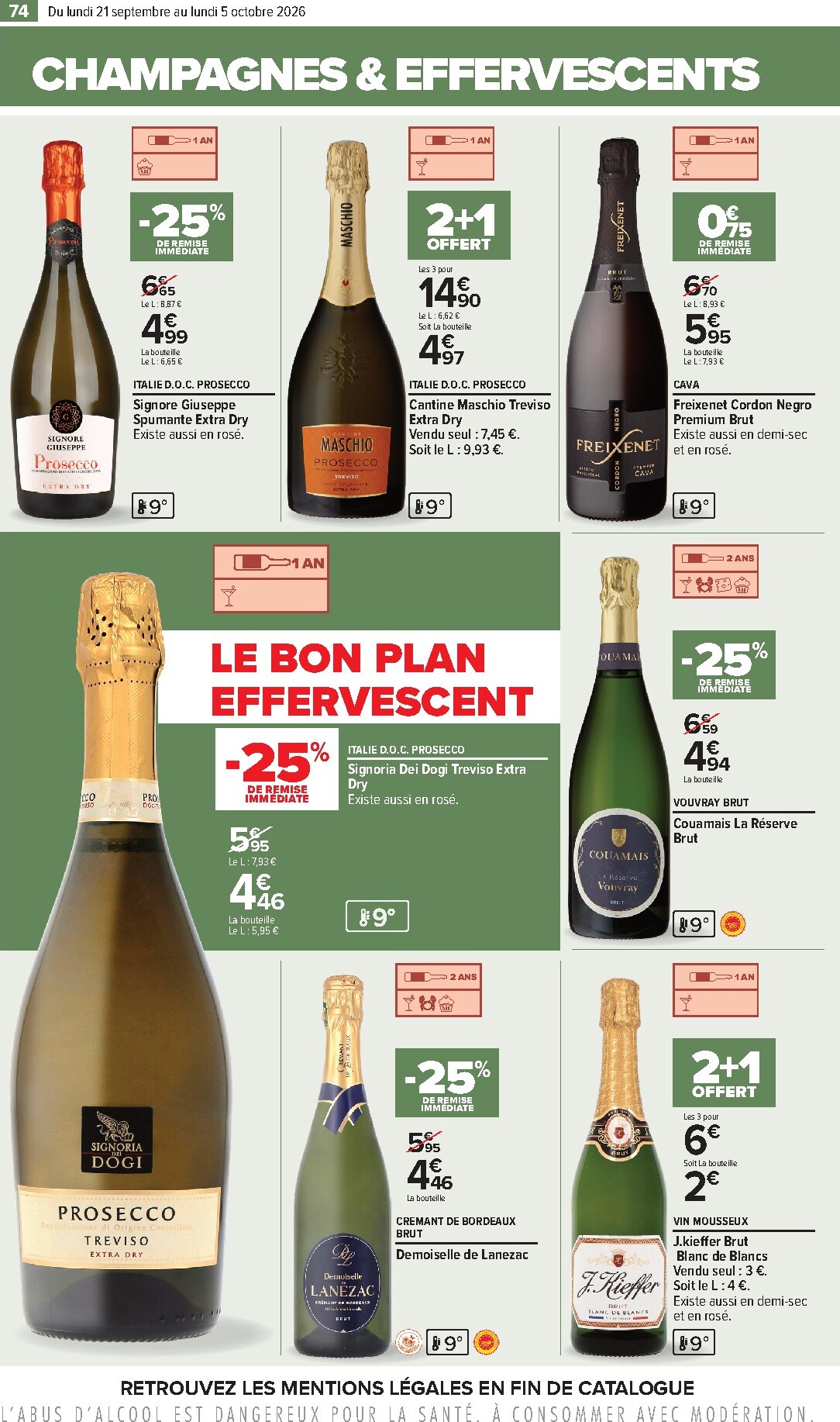 carrefour - Flyer Carrefour - Foire aux vins pour la semaine prochaine du du lundi 21/09/2026 au du lundi 05/10/2026 - page: 74