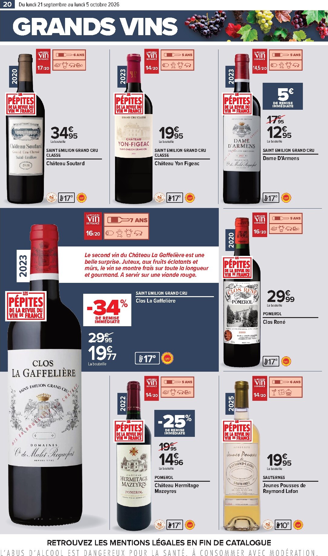 carrefour - Flyer Carrefour - Foire aux vins pour la semaine prochaine du du lundi 21/09/2026 au du lundi 05/10/2026 - page: 20