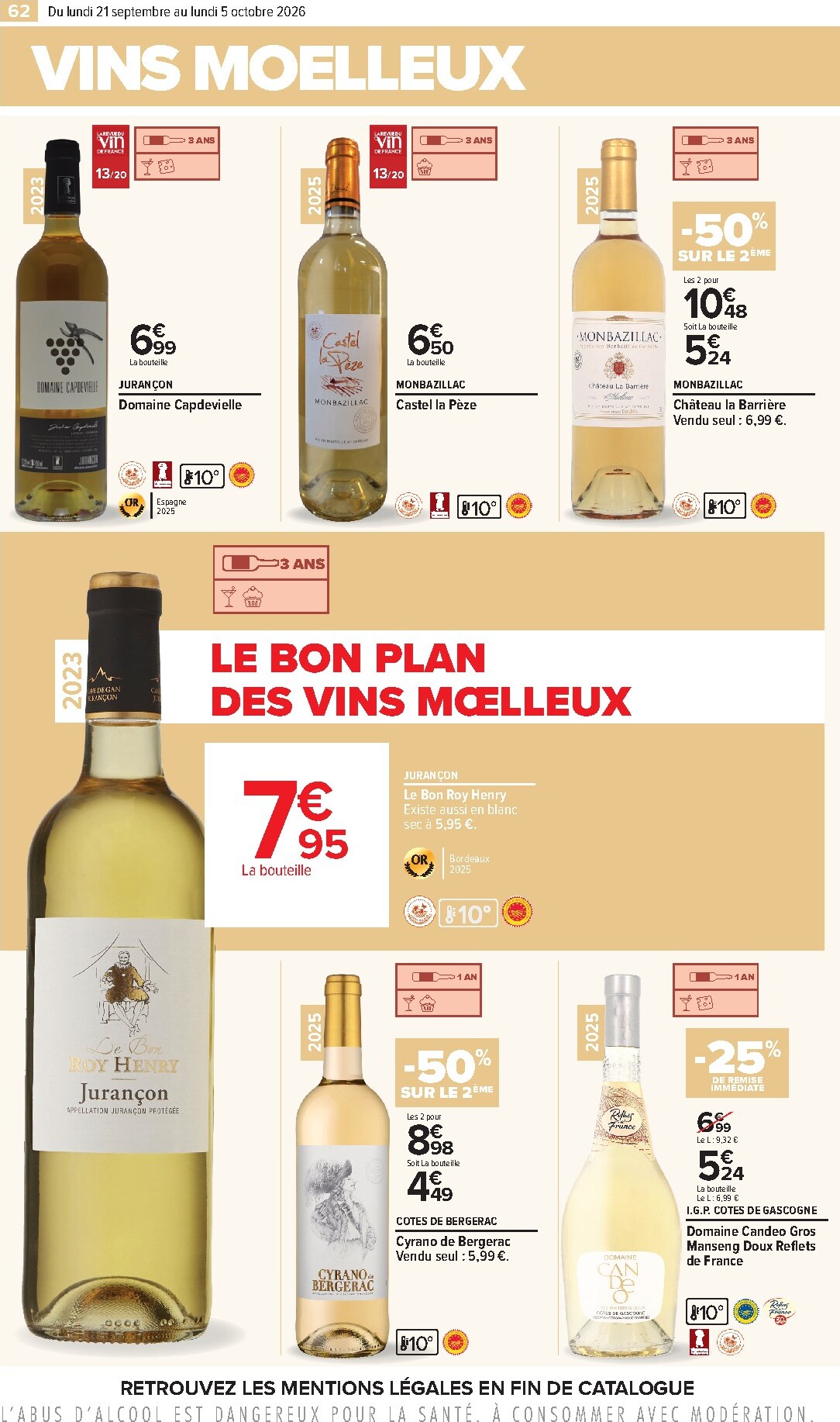 carrefour - Flyer Carrefour - Foire aux vins pour la semaine prochaine du du lundi 21/09/2026 au du lundi 05/10/2026 - page: 62