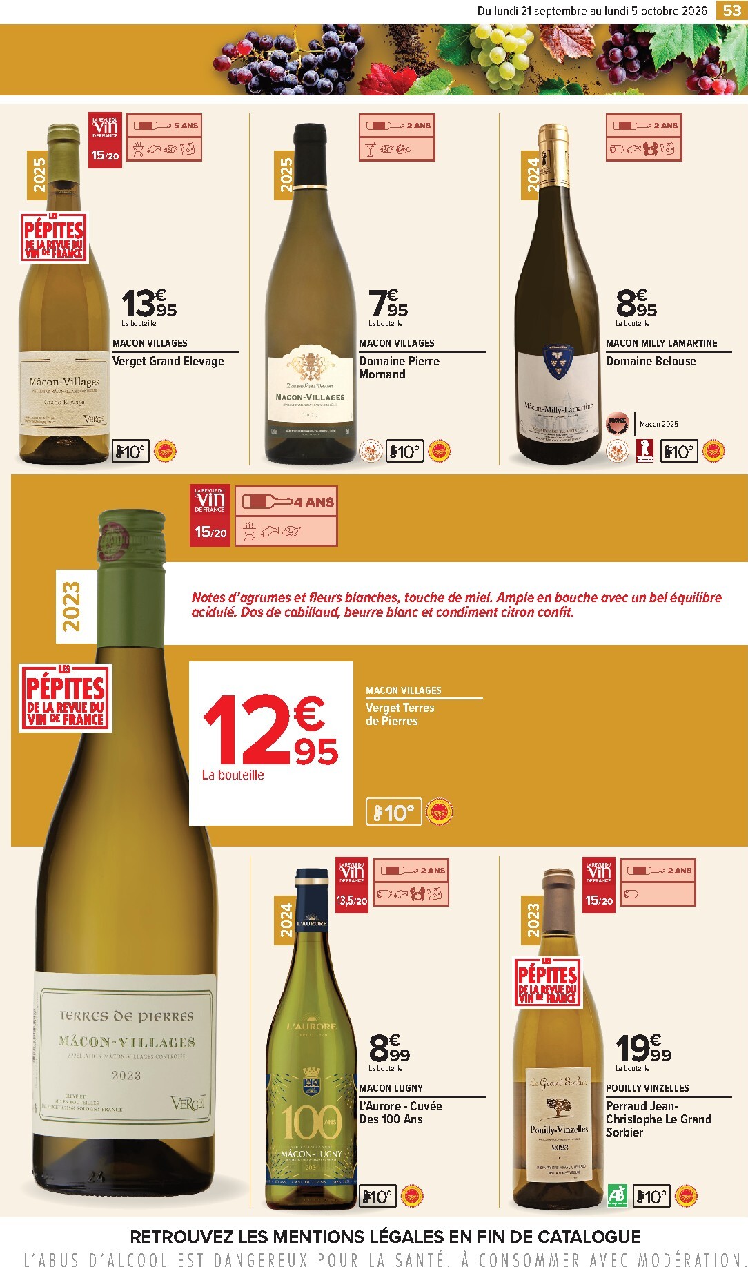 carrefour - Flyer Carrefour - Foire aux vins pour la semaine prochaine du du lundi 21/09/2026 au du lundi 05/10/2026 - page: 53