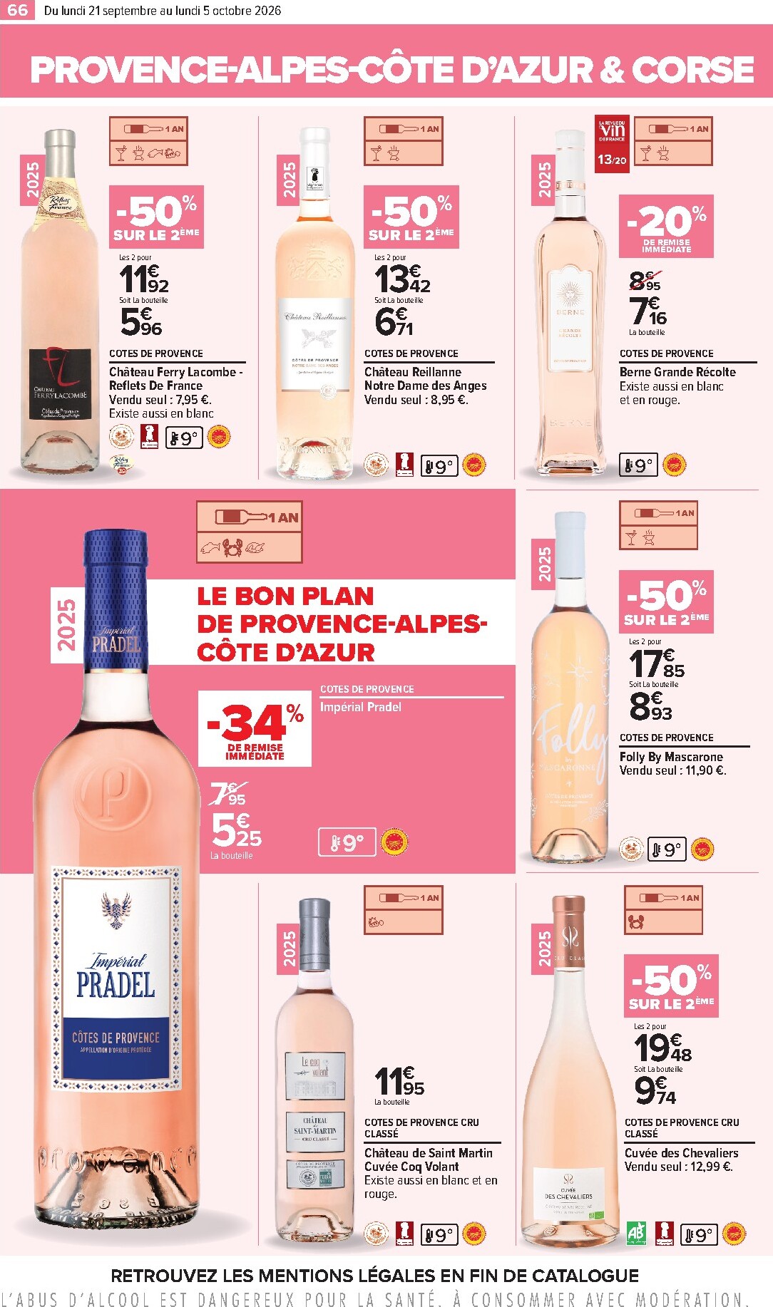 carrefour - Flyer Carrefour - Foire aux vins pour la semaine prochaine du du lundi 21/09/2026 au du lundi 05/10/2026 - page: 66