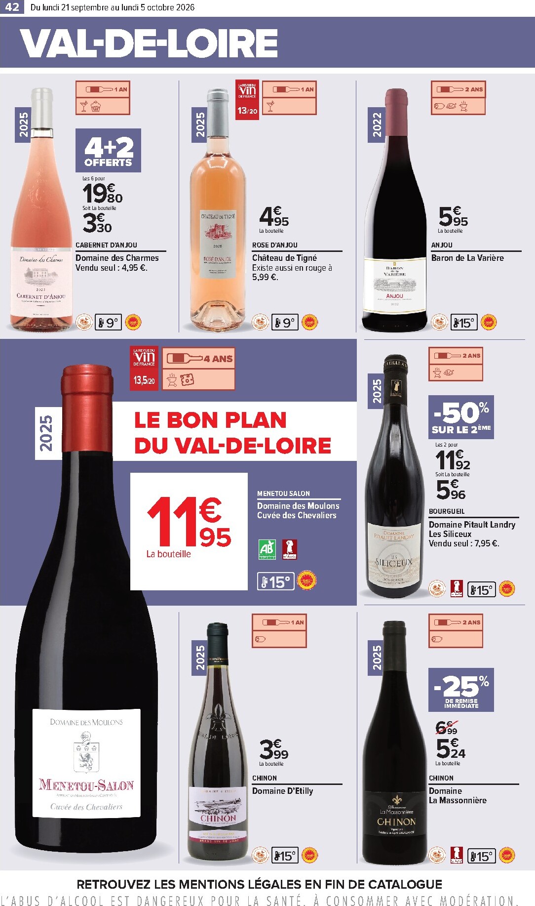 carrefour - Flyer Carrefour - Foire aux vins pour la semaine prochaine du du lundi 21/09/2026 au du lundi 05/10/2026 - page: 42
