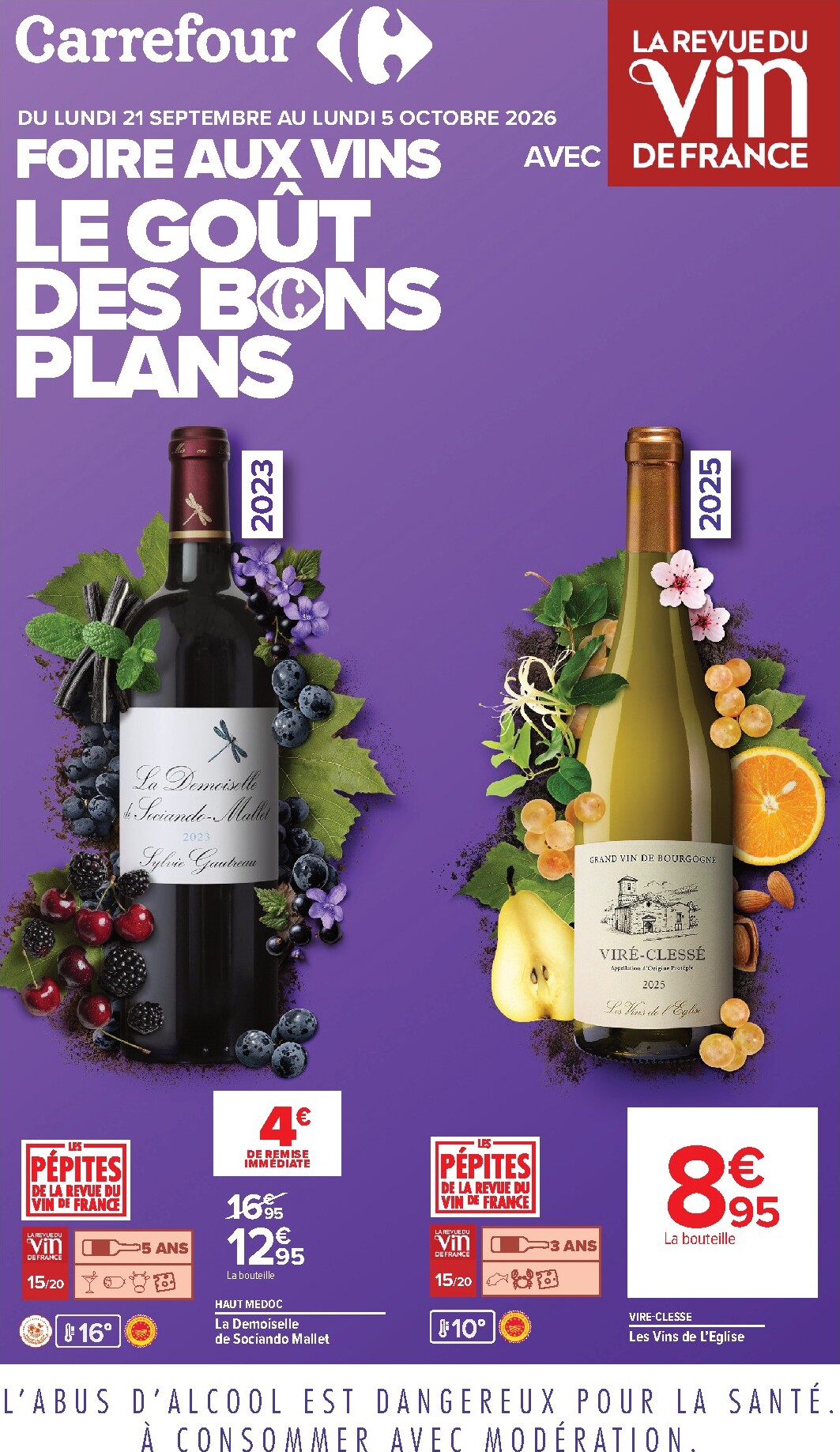 carrefour - Flyer Carrefour - Foire aux vins pour la semaine prochaine du du lundi 21/09/2026 au du lundi 05/10/2026