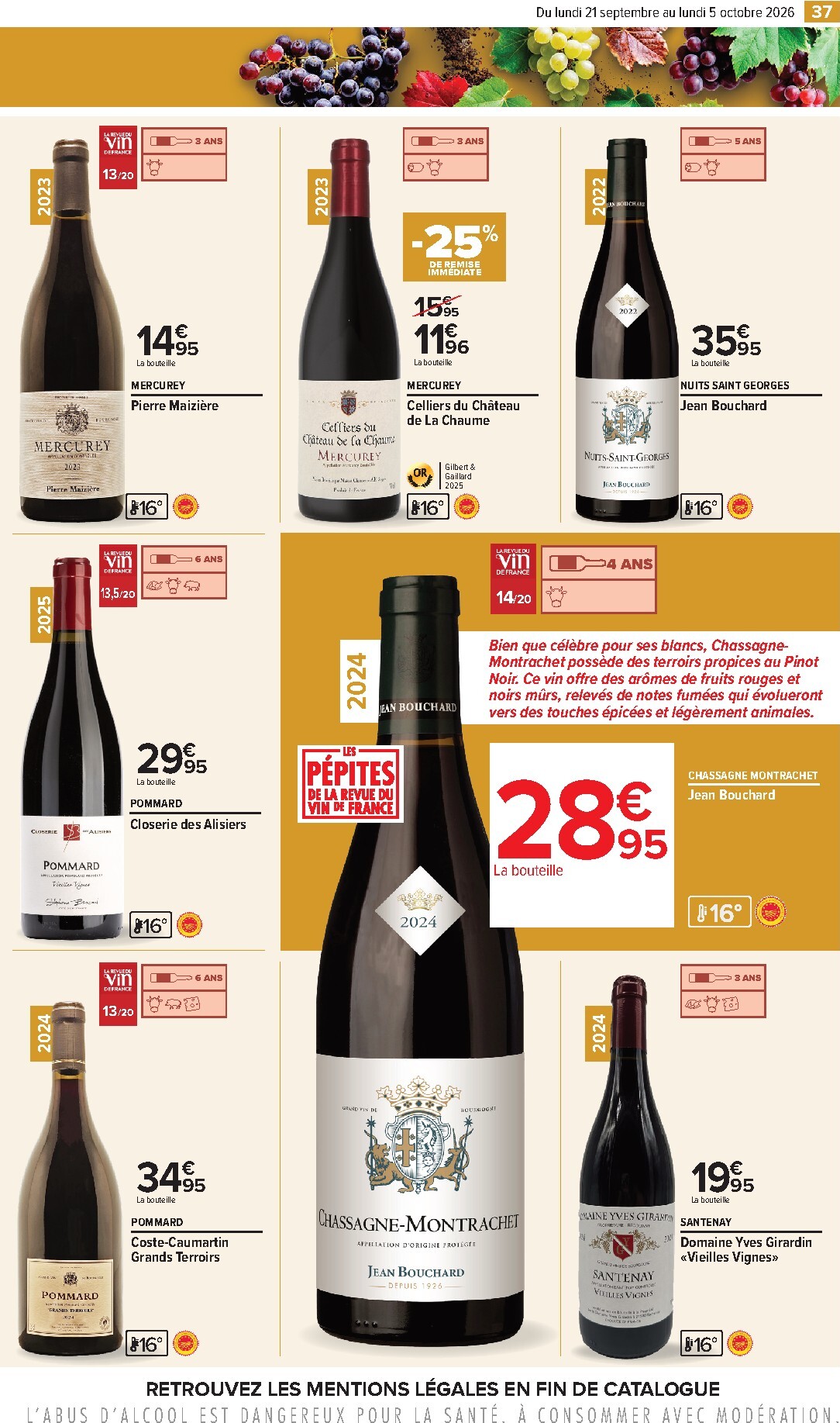carrefour - Flyer Carrefour - Foire aux vins pour la semaine prochaine du du lundi 21/09/2026 au du lundi 05/10/2026 - page: 37