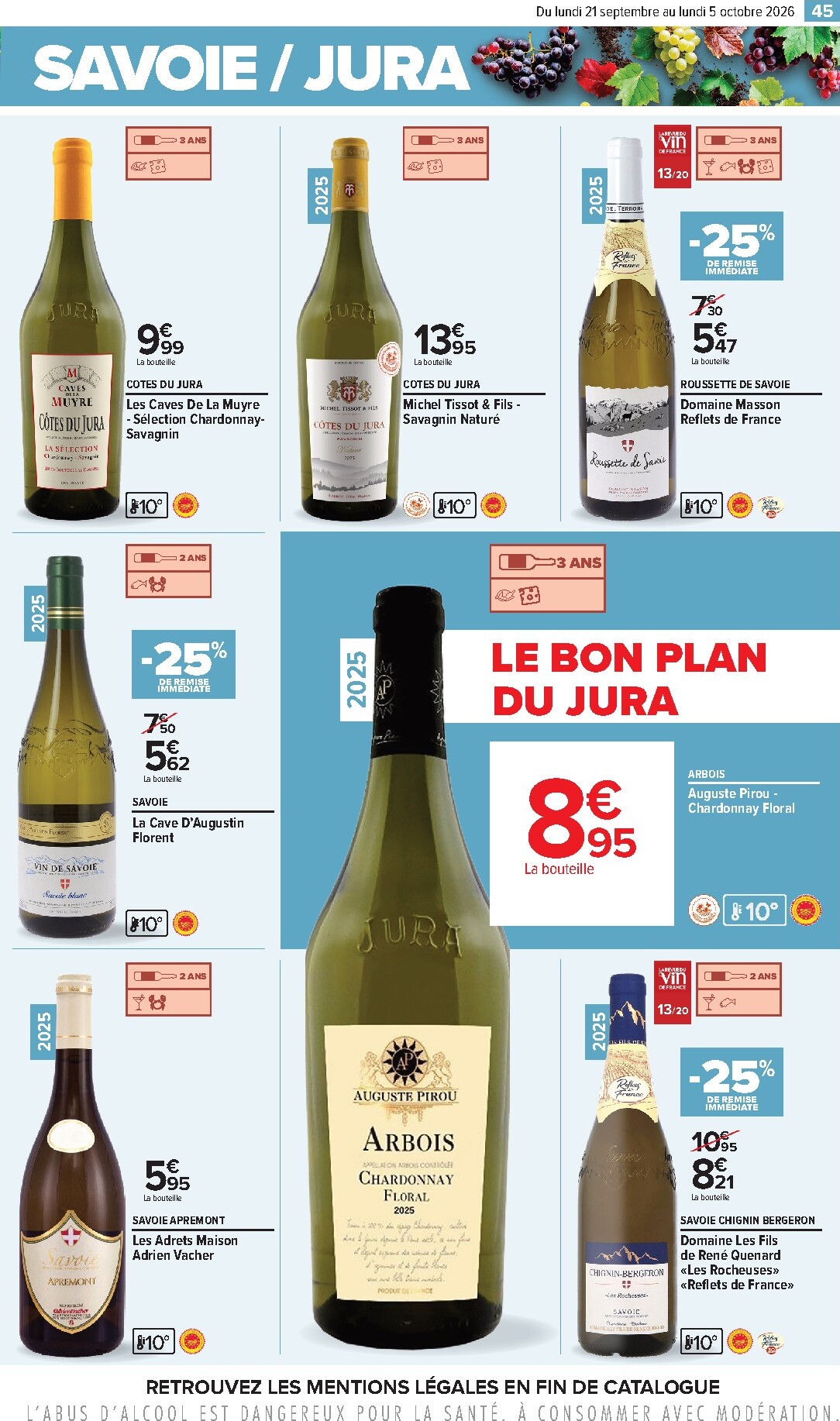 carrefour - Flyer Carrefour - Foire aux vins pour la semaine prochaine du du lundi 21/09/2026 au du lundi 05/10/2026 - page: 45